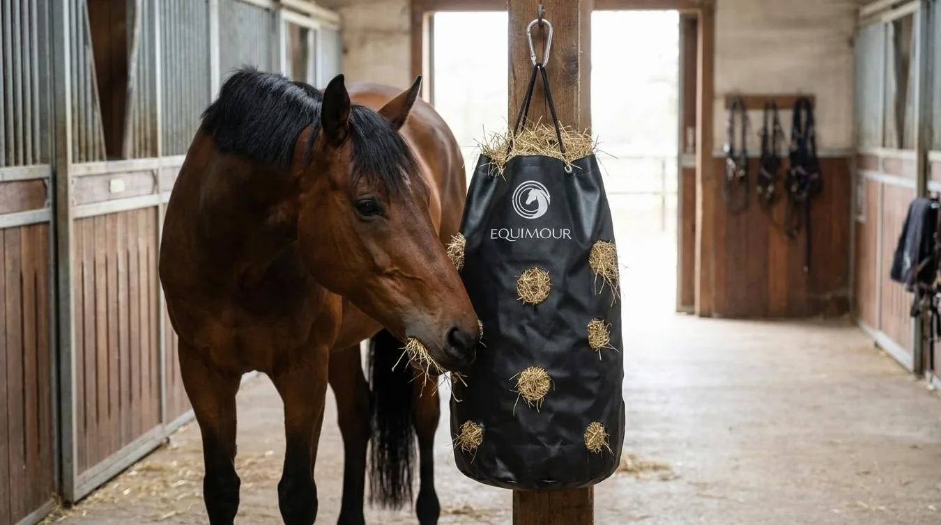 Hay Bag Sac à foin 195 l - Filet à foin pour chevaux Slow Feeder - Résistant aux intempéries
