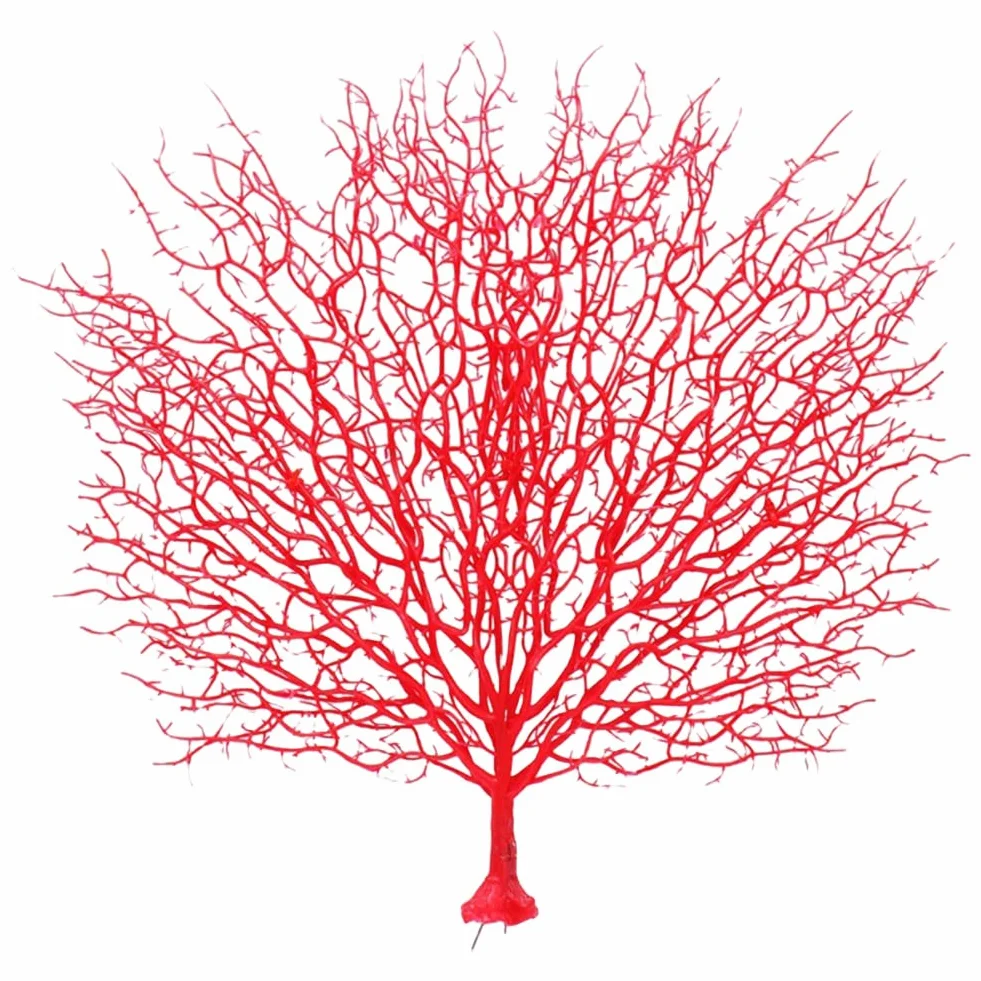 URMAGIC Branche de corail de simulation 50x40cm Arbre de mer artificiel Red