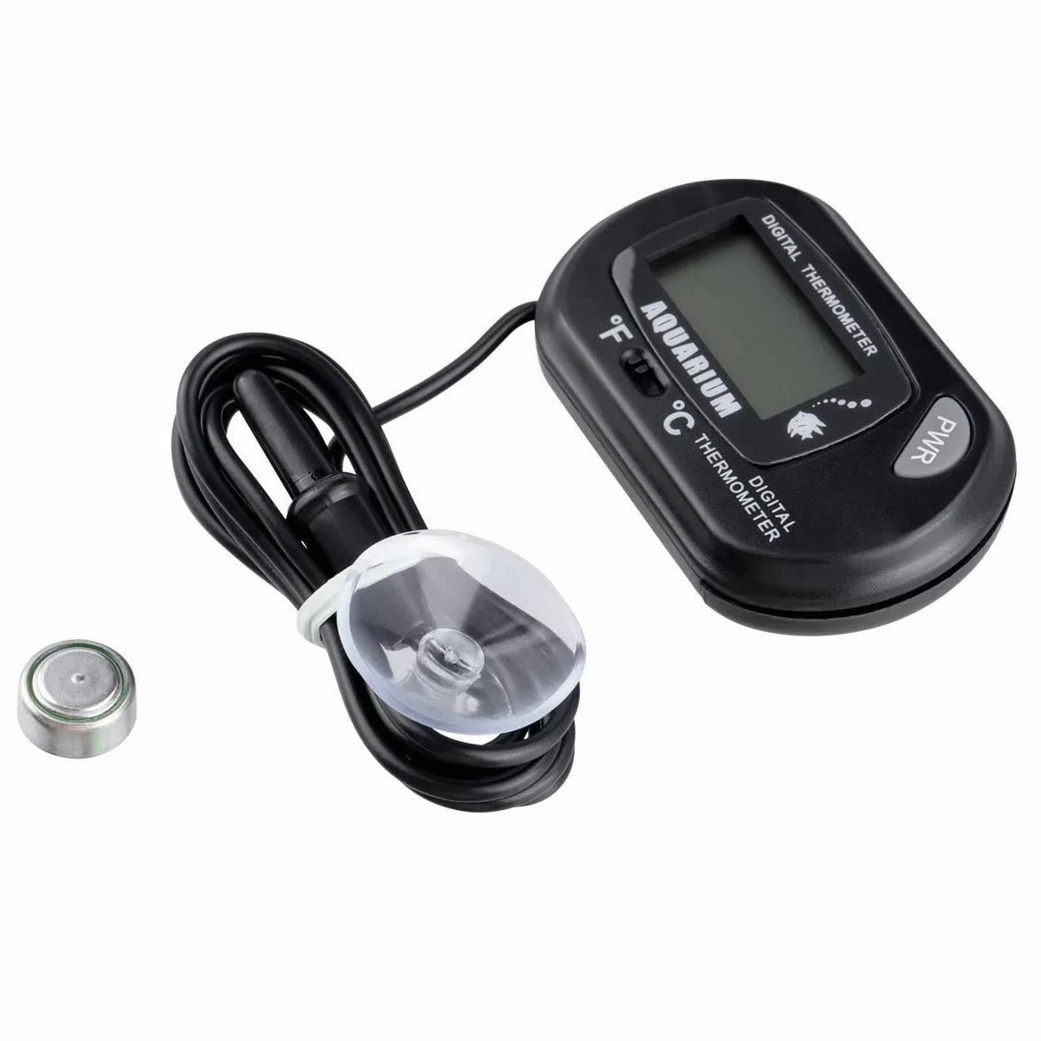 Treki Thermomètre Aquarium LCD Numérique avec Sonde pour Réservoir Marin Incubateur