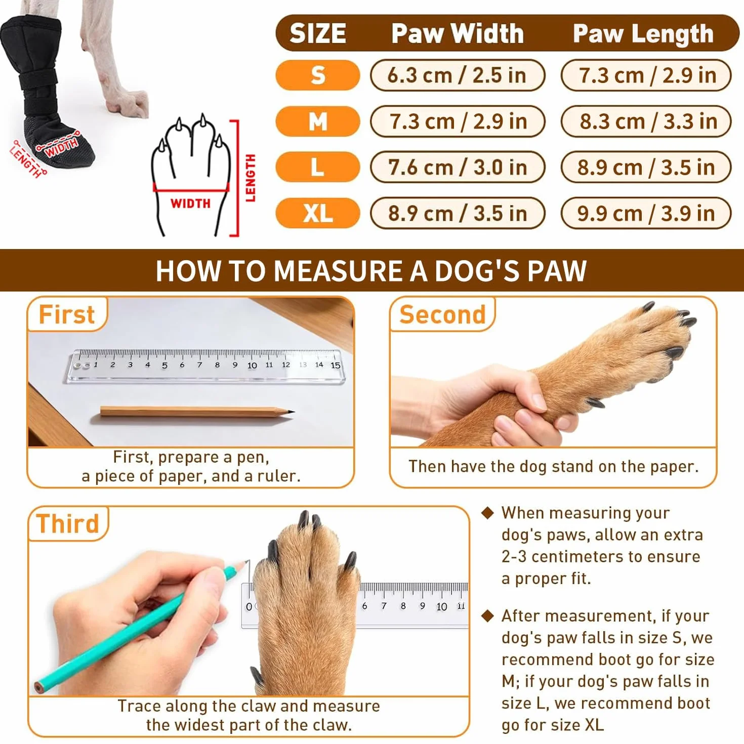 Chaussette Chien de Protection et Récupération, Botte pour Pattes Plaie, Taille S