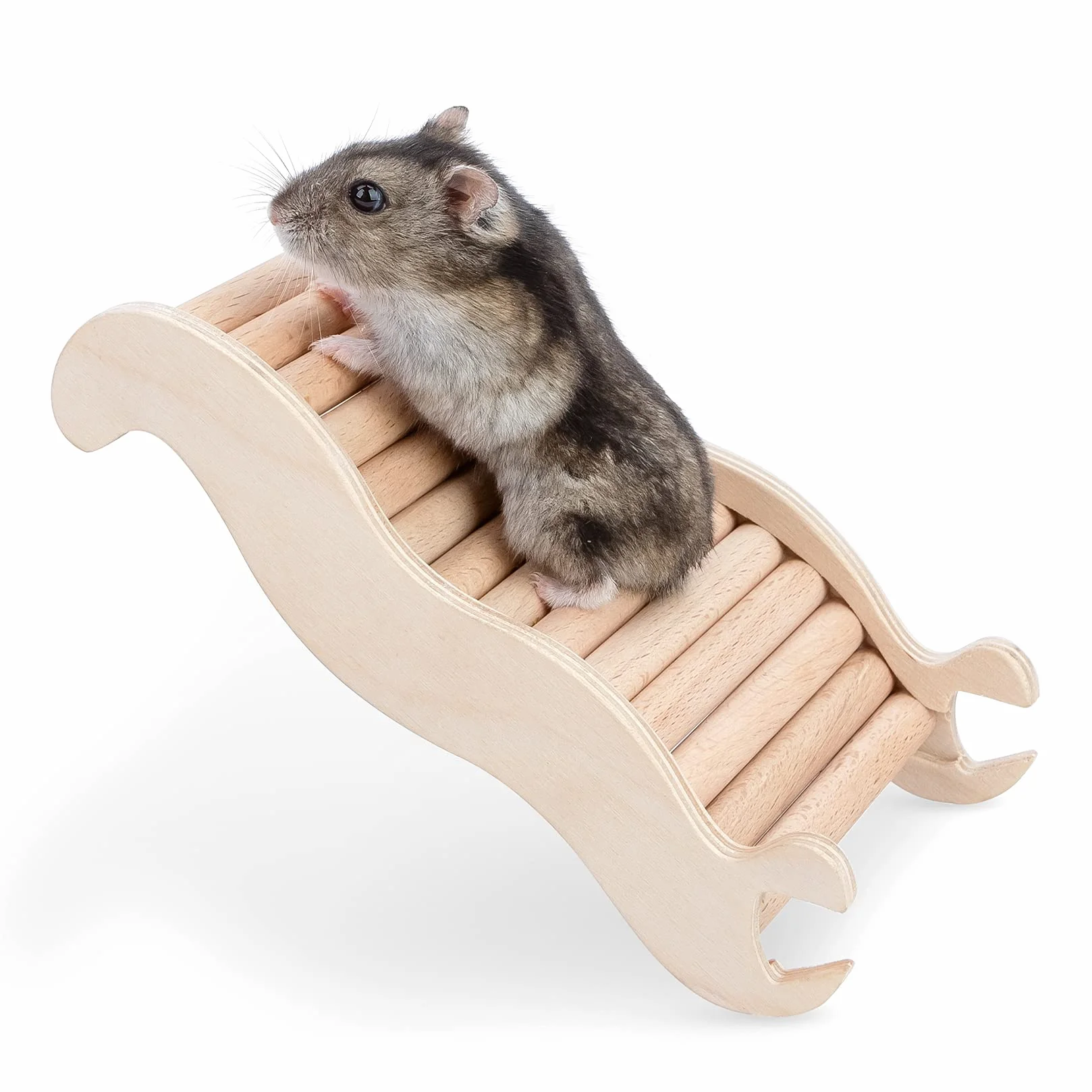 Niteangel Pont en Bois pour Hamsters, gerbilles, Souris et Petits Animaux (16 CM)