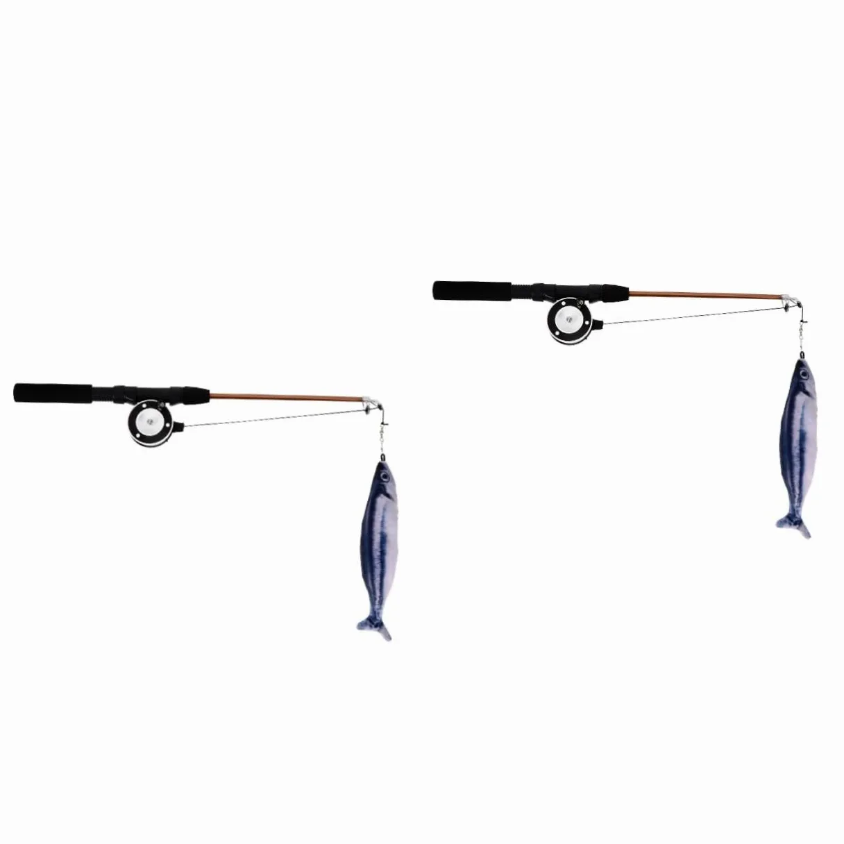 Jouets pour Chats, Lot de 2 bâtonnets à l'herbe Chat interactifs en Forme Poisson Extensible