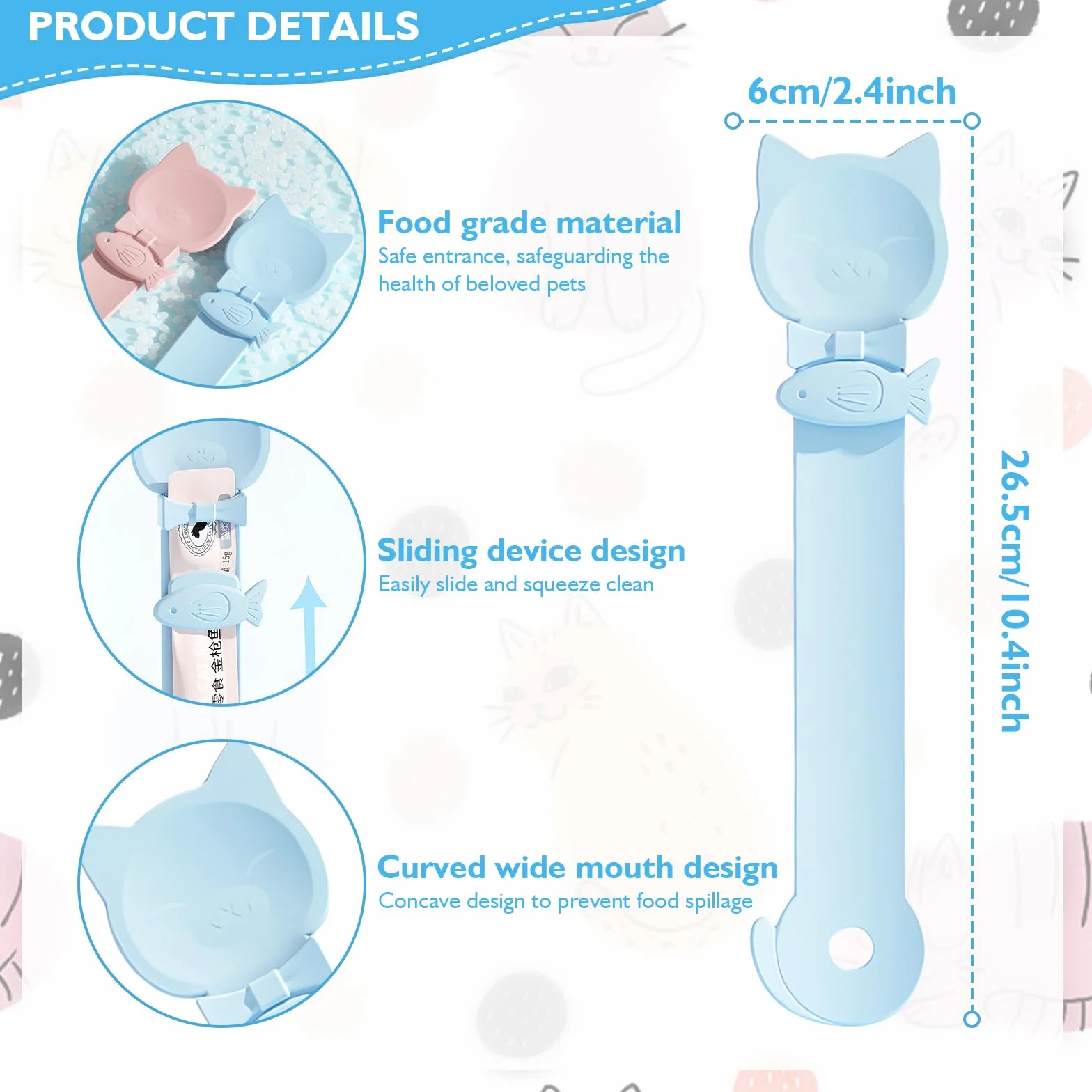 Distributeur de friandises pour chat Happy Spoon cuillère multifonction pour purée et collations liquides