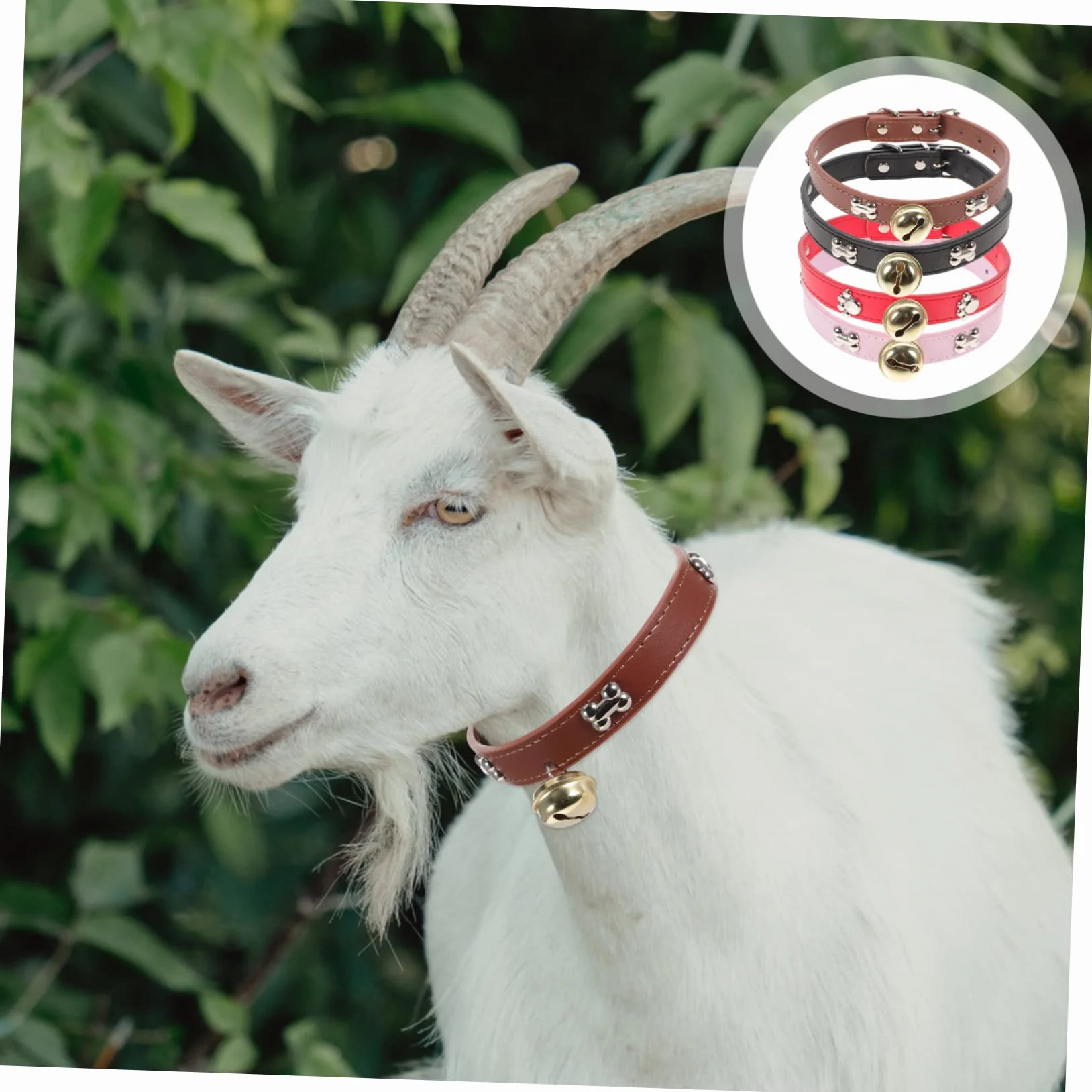 4pièces Collier Réglable pour Animaux avec Cloche Lot de Colliers Colorés pour Moutons Chèvres Et Veaux Accessoires De Bétail Adorables Et Pratiques