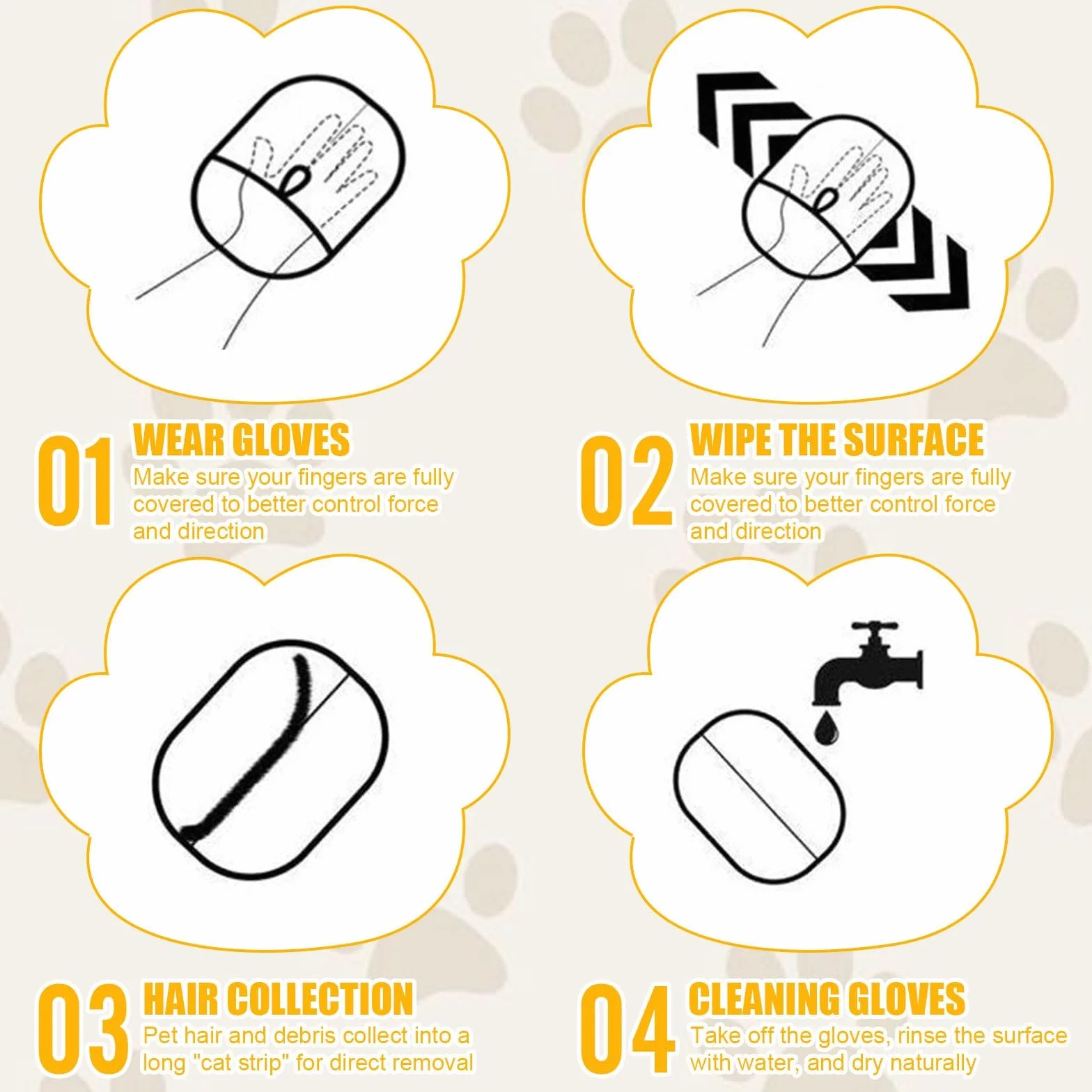 Mayoii Gants de toilettage pour Chat Brosse magnétique Antistatique pour Poils d'animaux Respirant Lavable