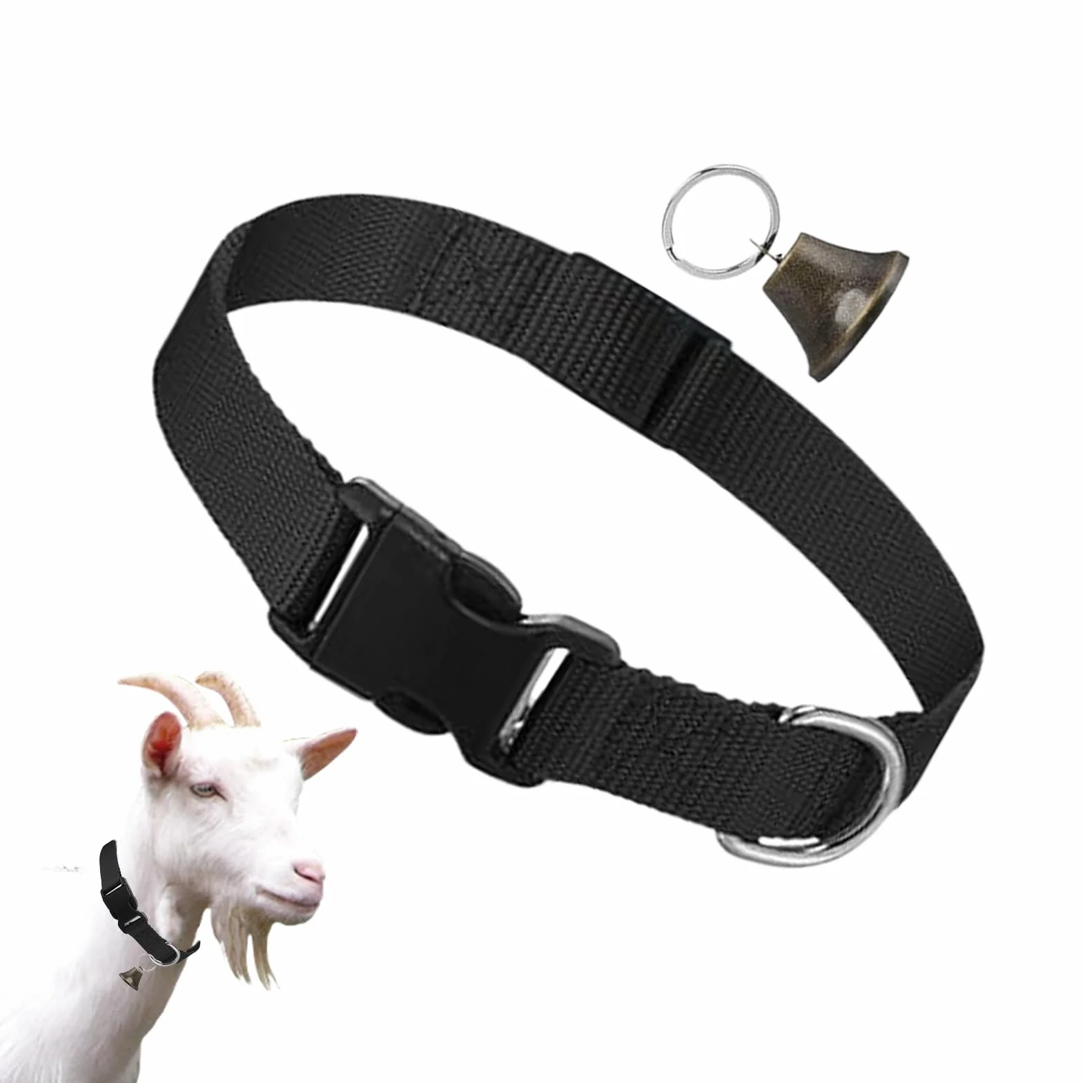 Collier de chèvre - Colliers de Mouton réglables | Anti Perdu la Cloche de pâturage pour Vache pour Animaux de chèvre