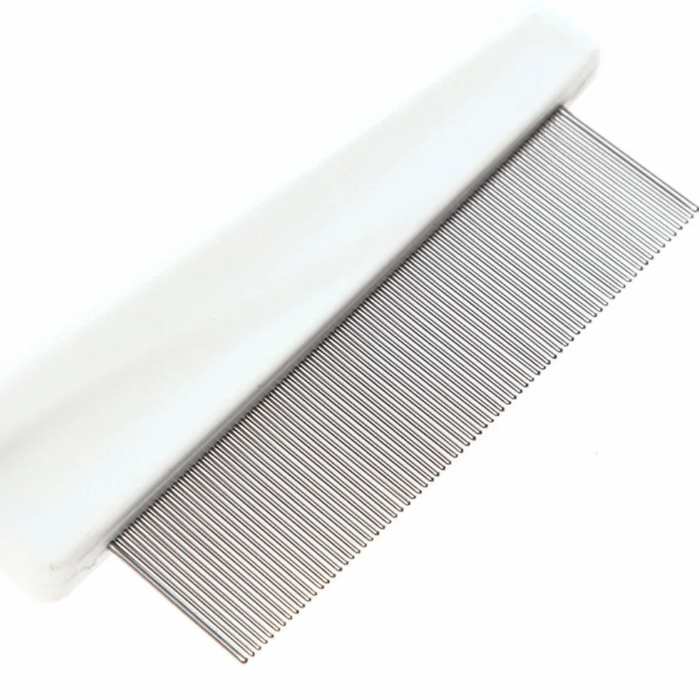 Brosse de toilettage anti-puces acier inoxydable Peigne Profi 18 x 4 cm pour chat et chien