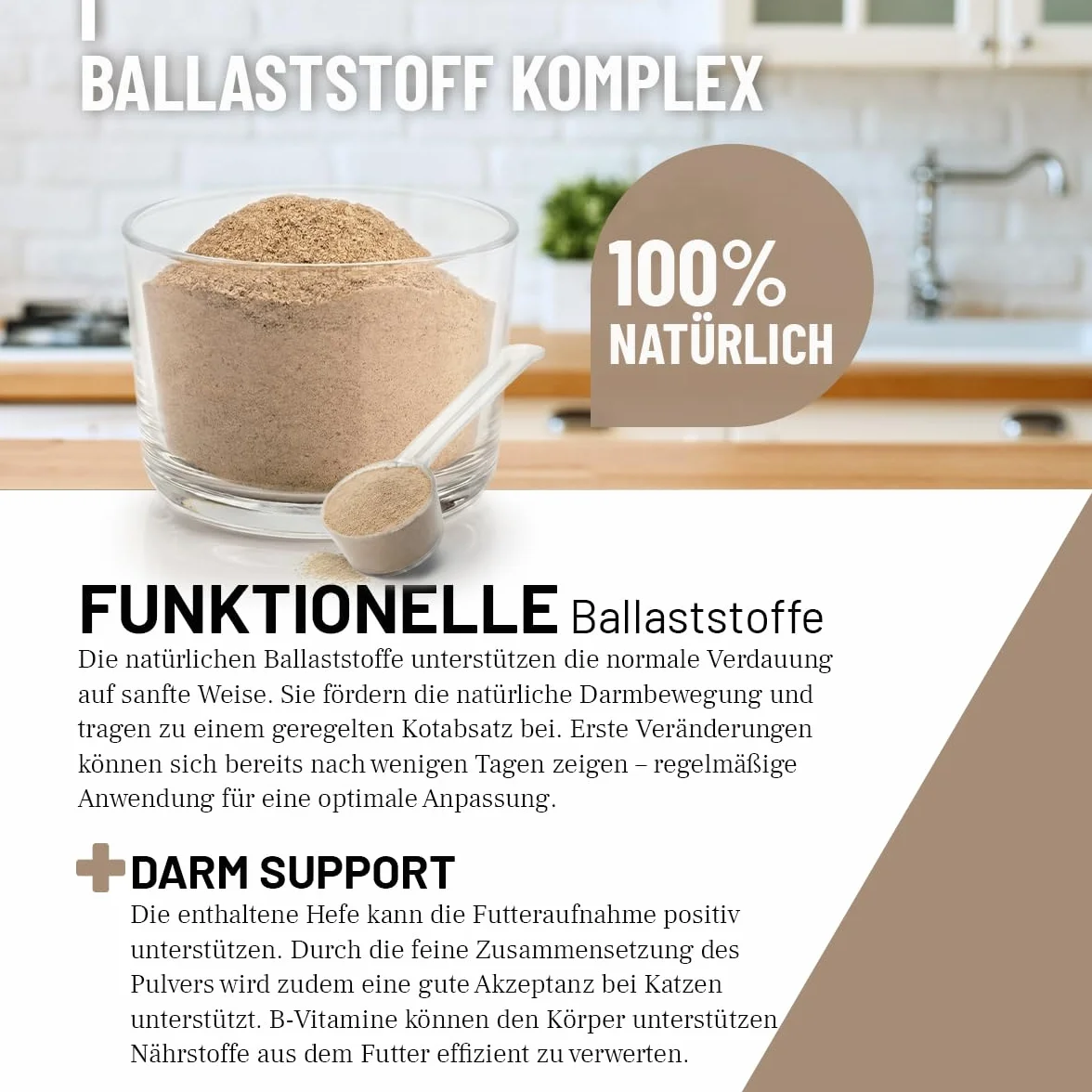 ReaVET BallastoVET pour chat 50 g – Soutien rapide constipation aiguë chronique matières fécales solides aide digestion