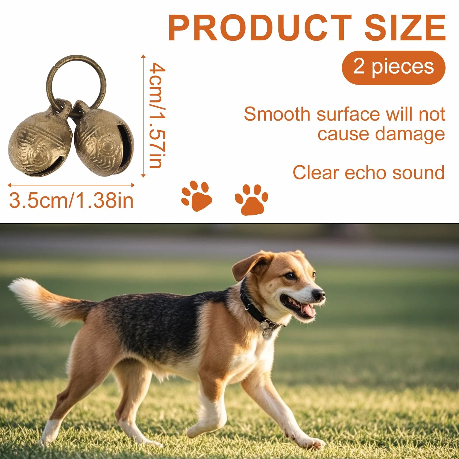 Cloches pour Chien en Laiton Extra Fortes Collier Animaux Compagnie Accessoires