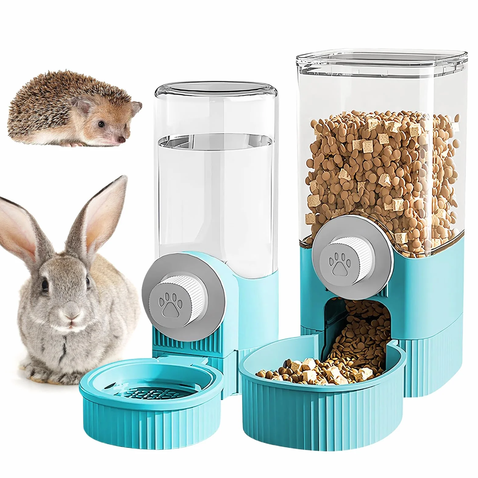Abreuvoir Distributeur Automatique Nourriture Suspendre Mangeoire Eau Chat Lapin
