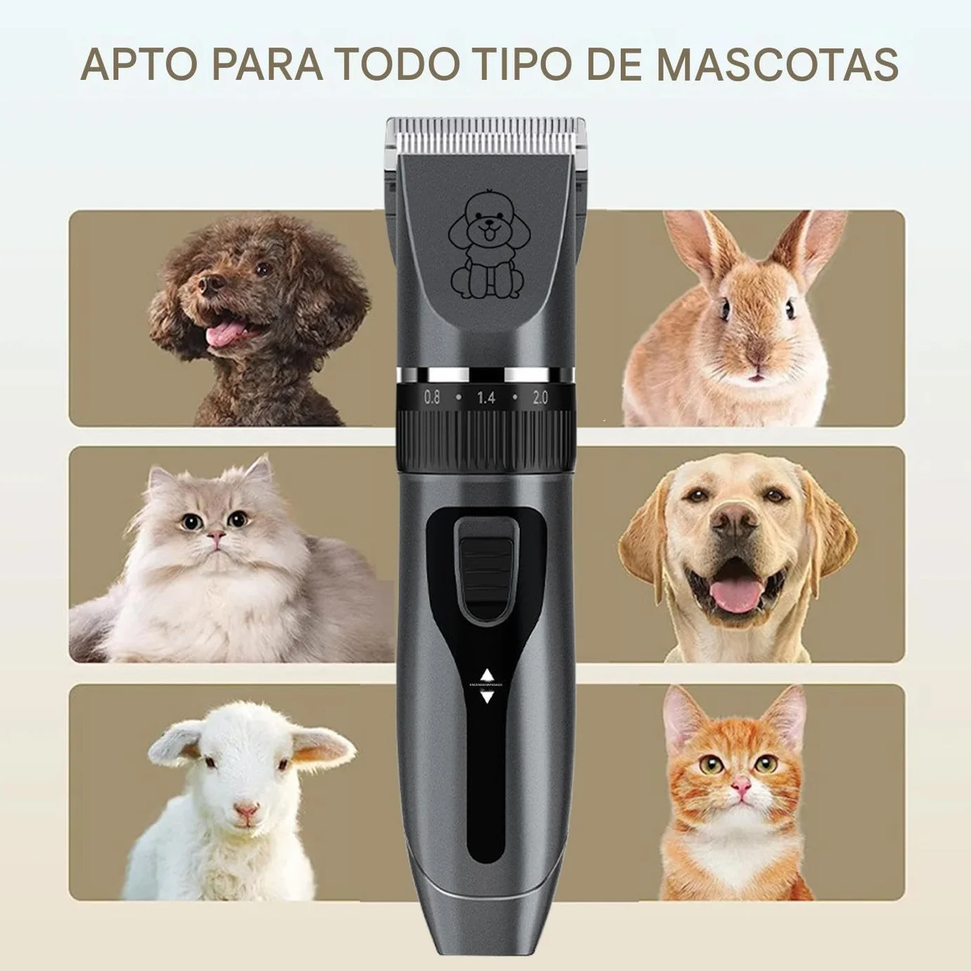 Tondeuse silencieuse pour chien avec charge USB, antidérapante pour petits, moyens et grands chiots