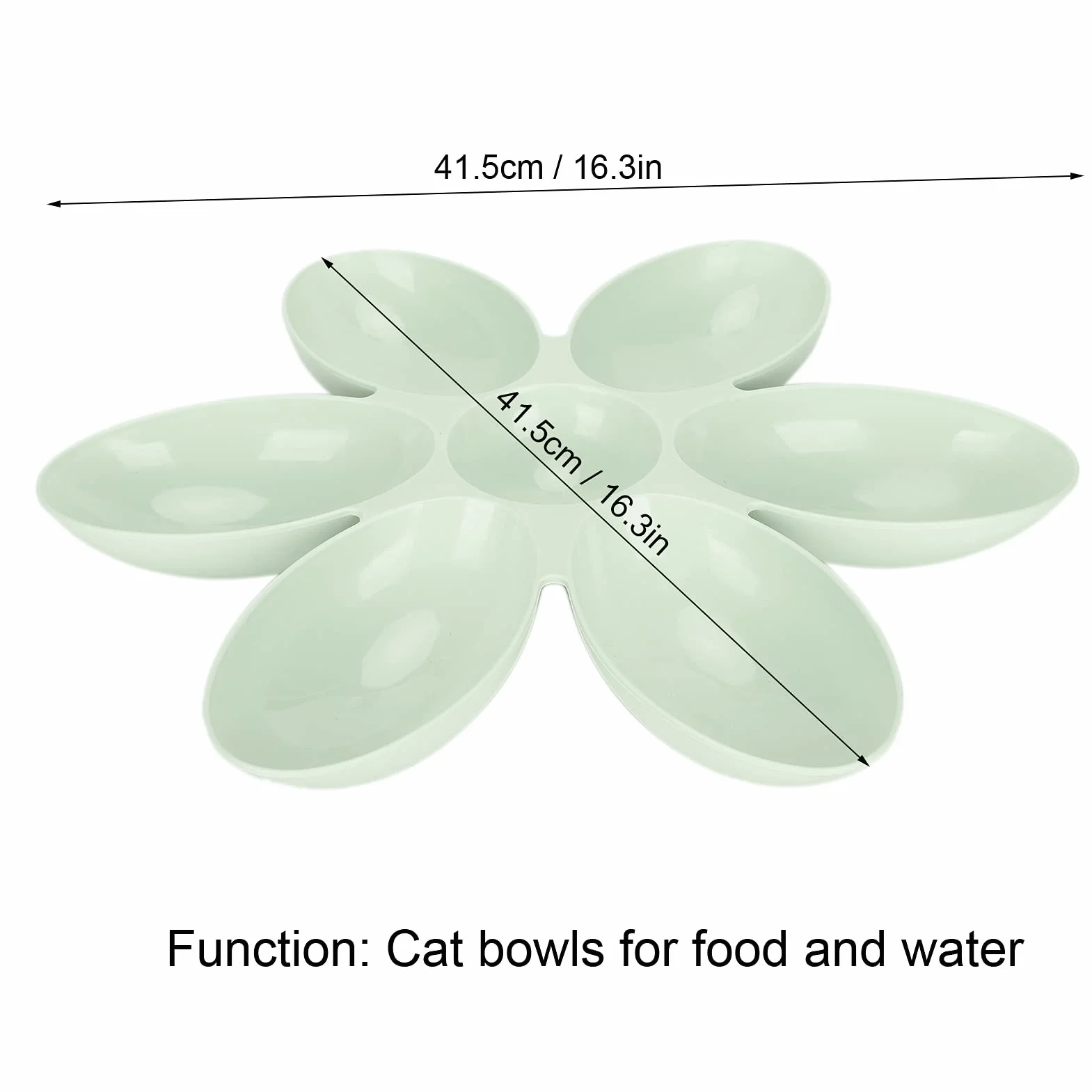 Pssopp Bol pour Chats en Forme de Pétales de Fleurs Mangeoire Multi-Chats
