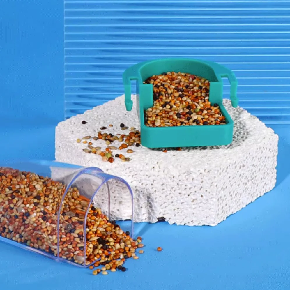 Cage à Oiseaux à Alimentation Automatique Visible, mangeoires suspendues pour Oiseaux, récipient de Nourriture, Distributeur d'eau pour perroquets pour Maison