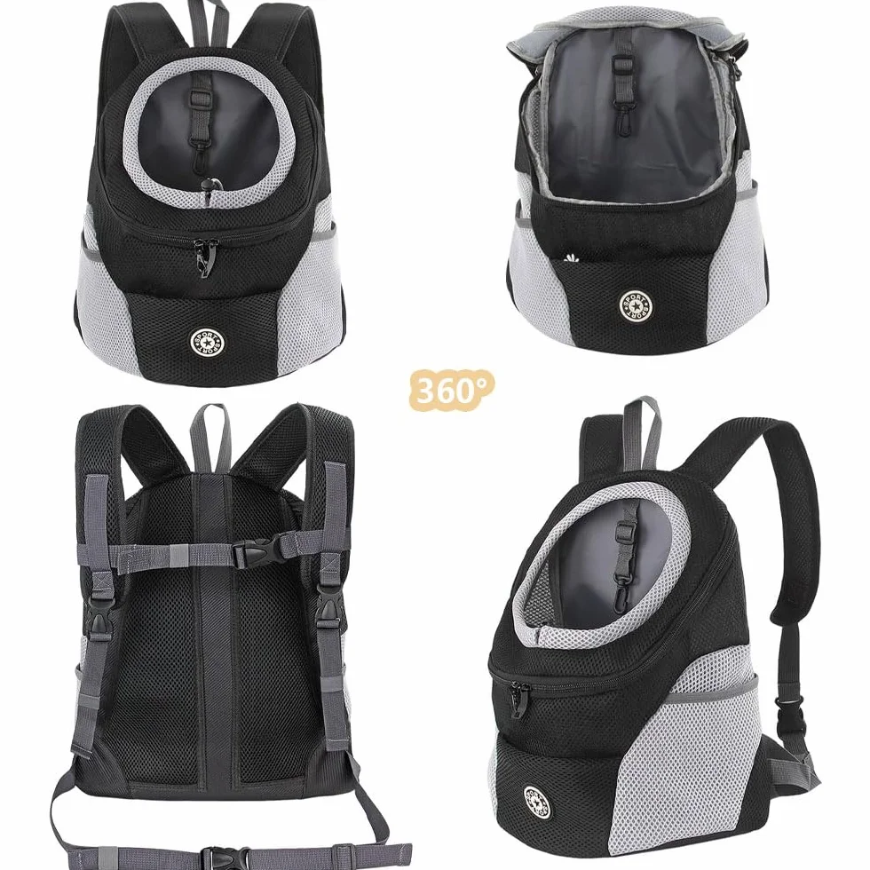 Sac à Dos Chien Porte Chien Ventral 7,5 kg Transport pour Chiens et Chats Pliable Ajustable Respirante
