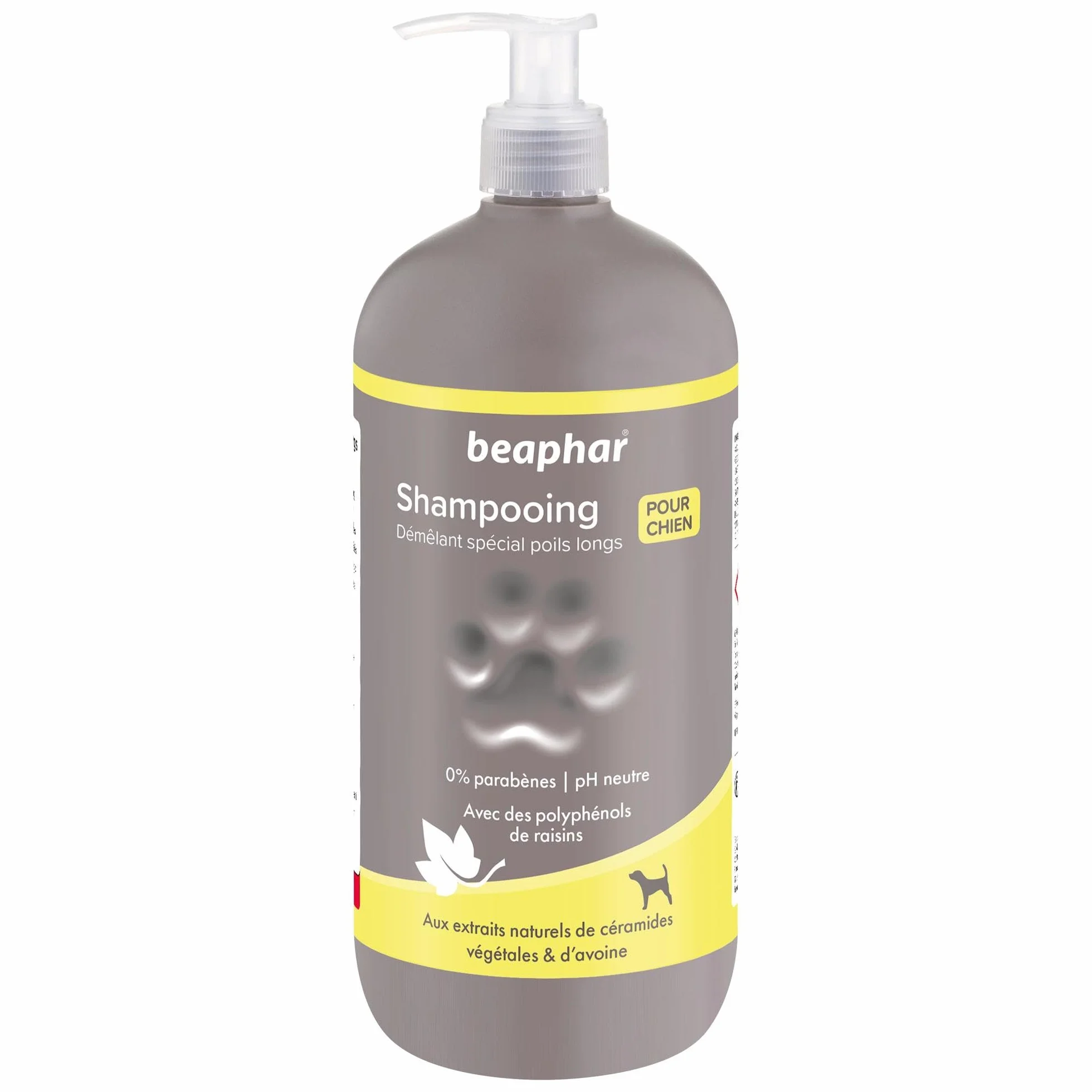BEAPHAR – Shampoing Premium démêlant pour Chien aux Poils Longs – Aux extraits naturels de céramides végétales & d’Avoine – Démêle et nourrit – Pelage Brillant – pH Neutre & sans parabens – 750 ML