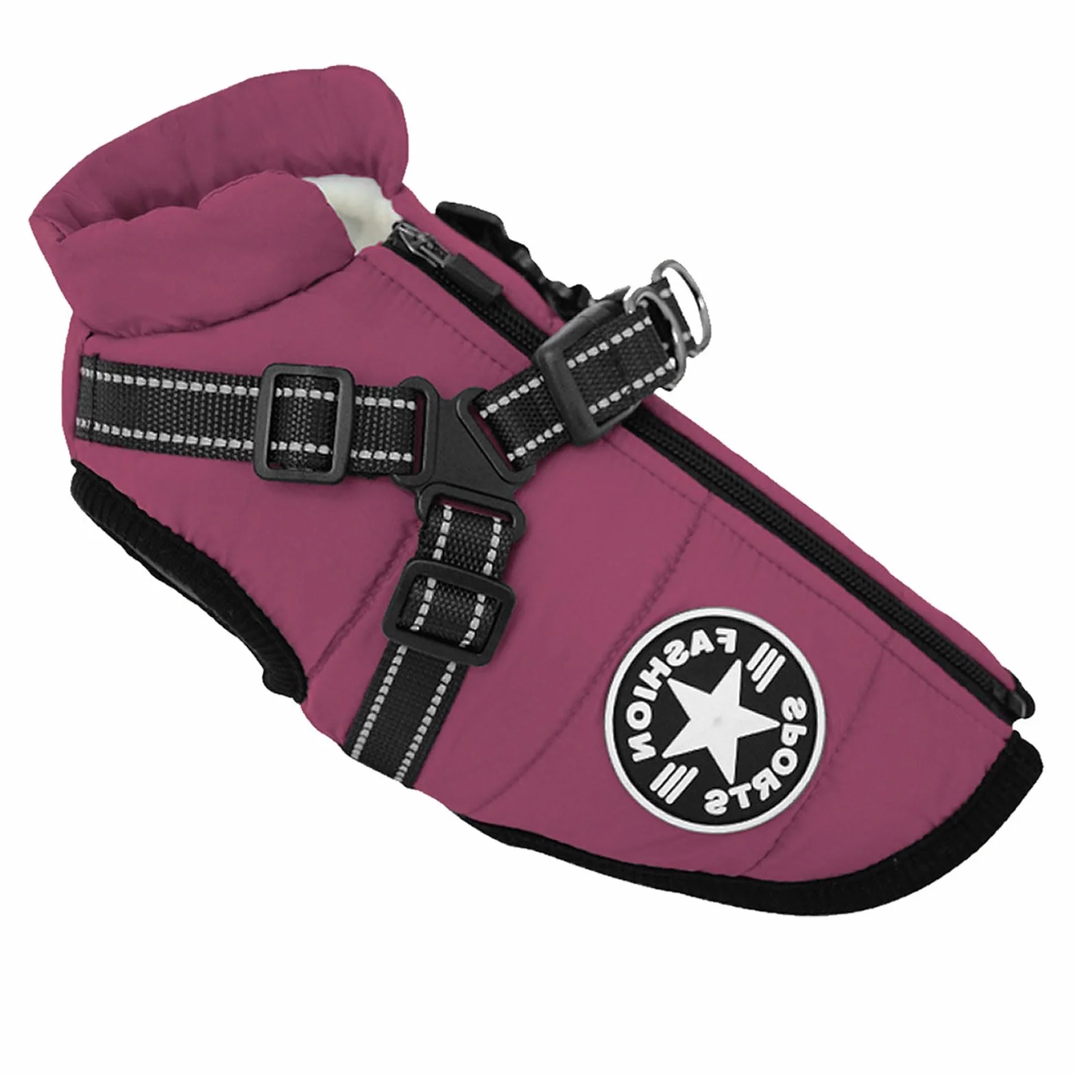 Gilet d'hiver pour chien avec harnais - Veste chaude extérieur pour chien