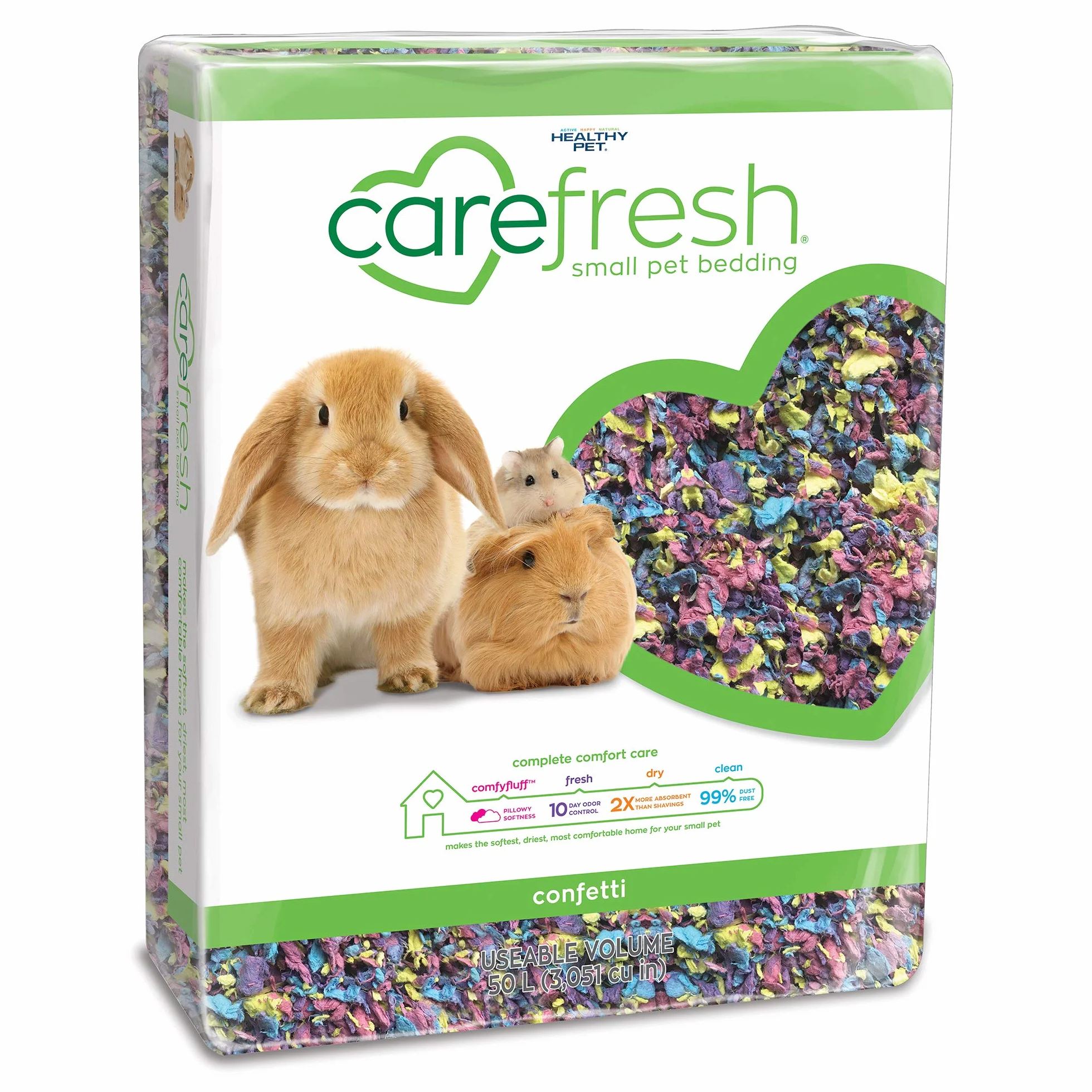 Carefresh Literie complète en Papier Naturel Confettis 50 litres