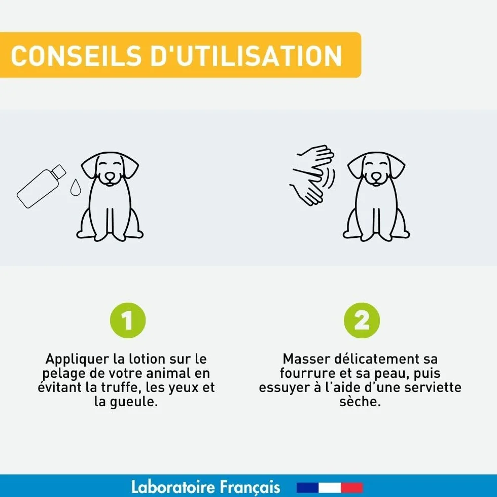 VETOFORM Shampooing sans rinçage Chien Chat Apaisant hydratant 97% Origine Naturelle 200 ML Fabriqué France