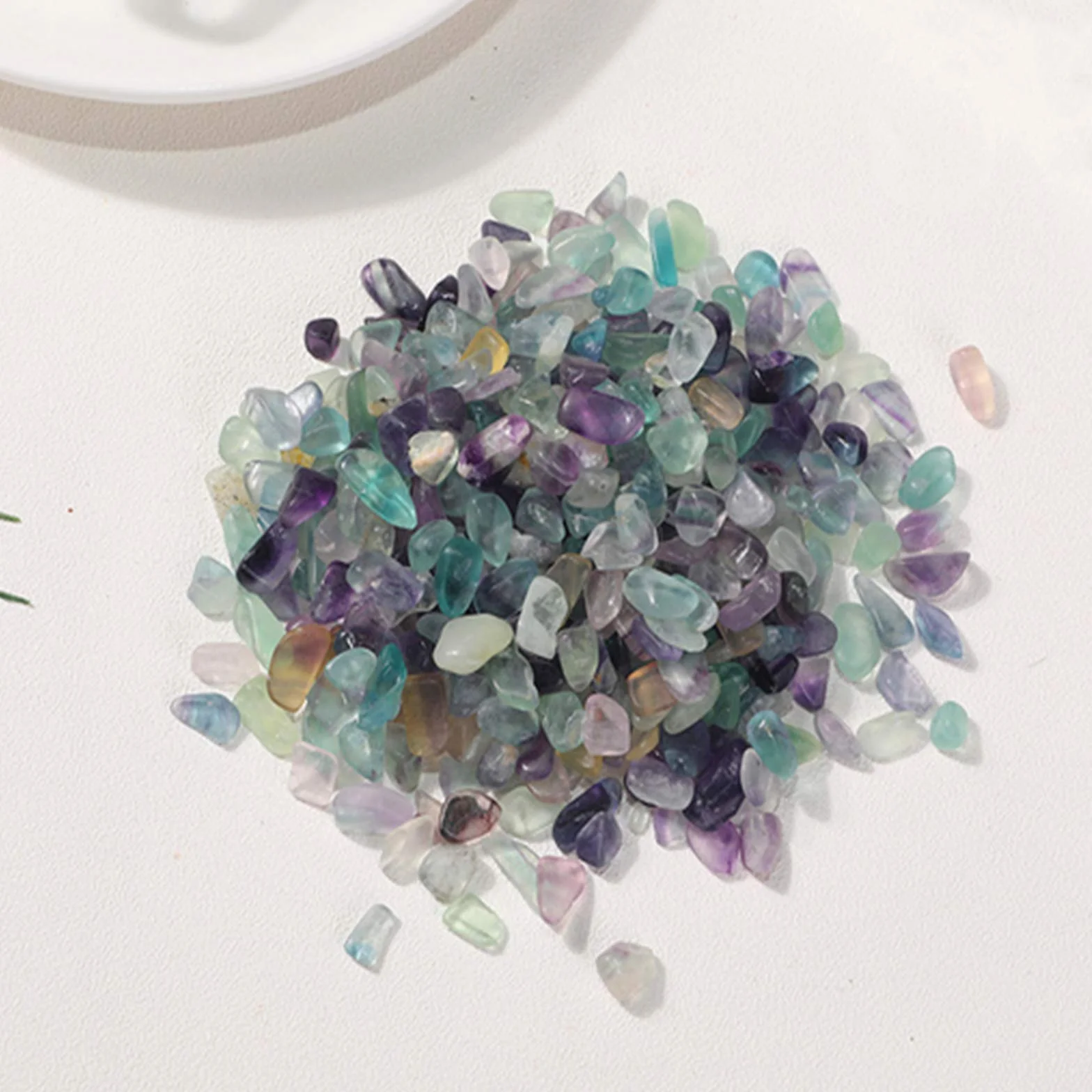 Fluorite Pierre Concassée Cristal Naturel Quartz pour Aquarium Gravier Décoration (0,5 kg)