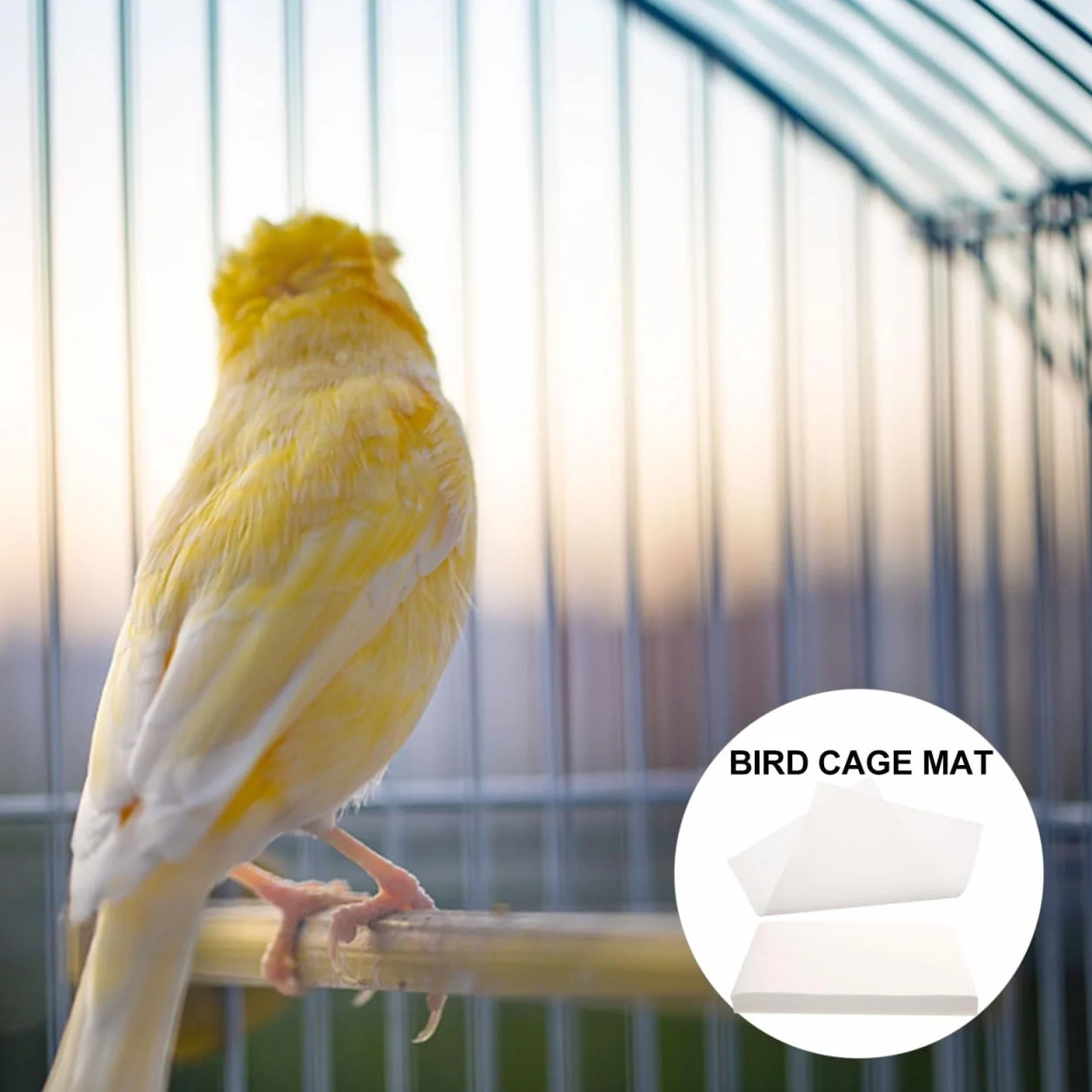Doublure De Cage Oiseau Absorbante Non Tissé 13.78x9.84In Jetable Tapis Hygiénique pour Perroquet