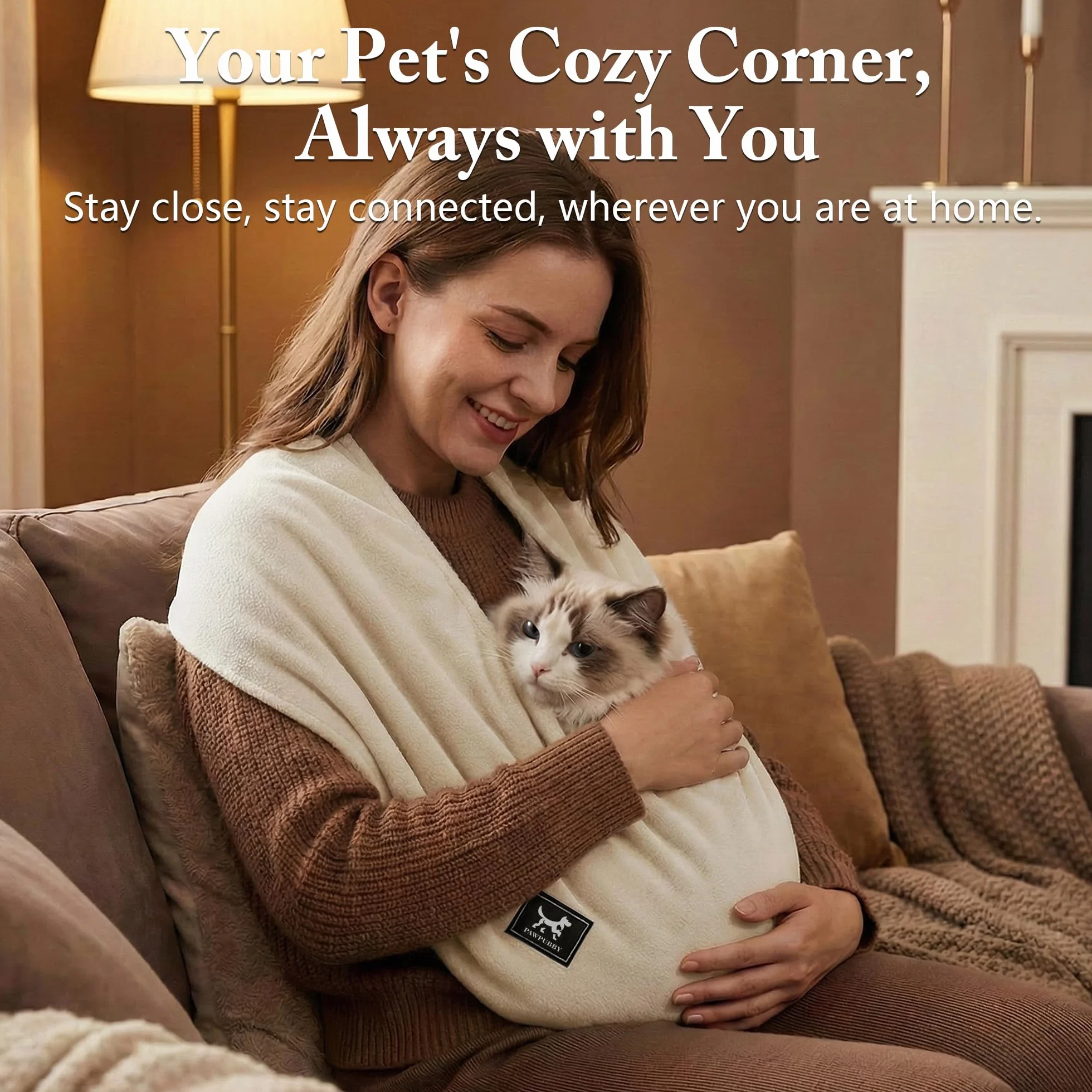 Sac de transport pour chat en bandoulière porte-bébé animaux de compagnie mains libres petit chien chaton doux respirant