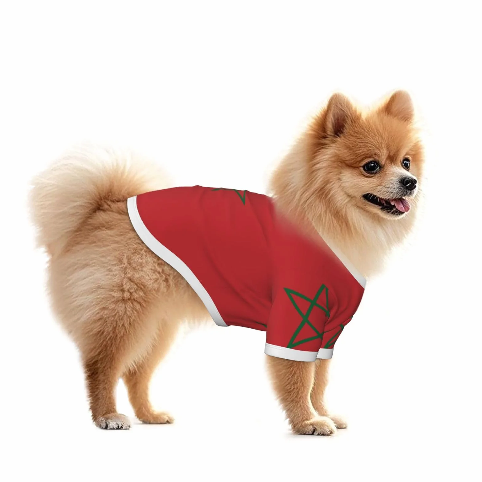 T-shirt chien drapeau Maroc débardeur élastique respirant taille M