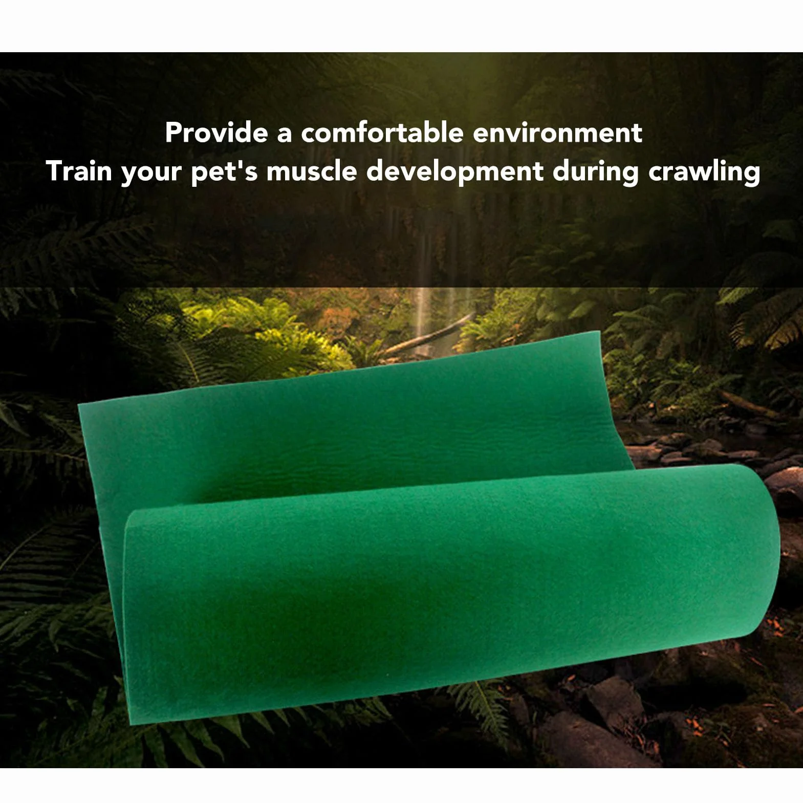 Tapis pour reptiles 100 x 40 cm absorbant respirant lavable réutilisable revêtement de terrarium