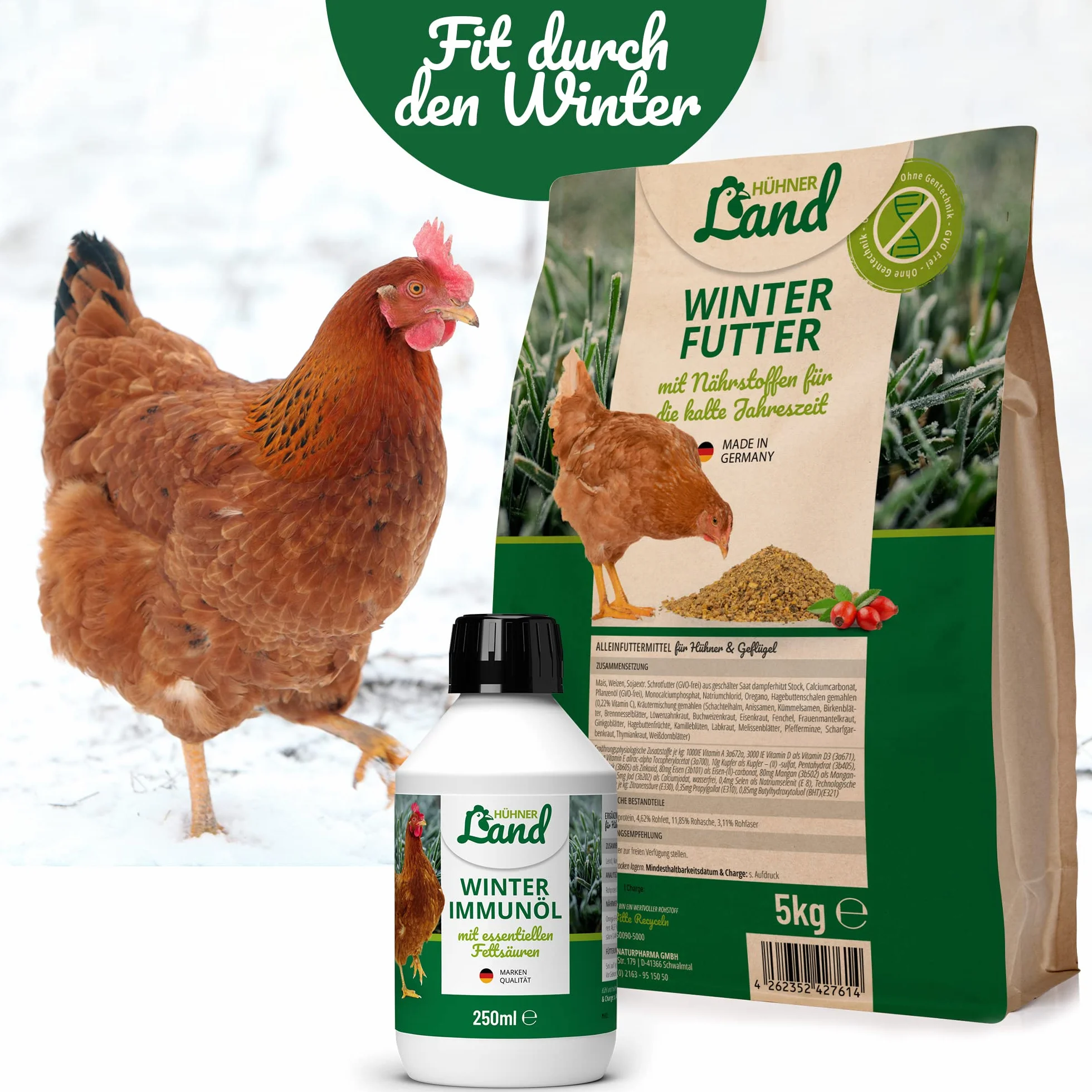 HÜHNER Land Intestin Vital 500 ml pour poulets – Soutien digestion flore intestinale