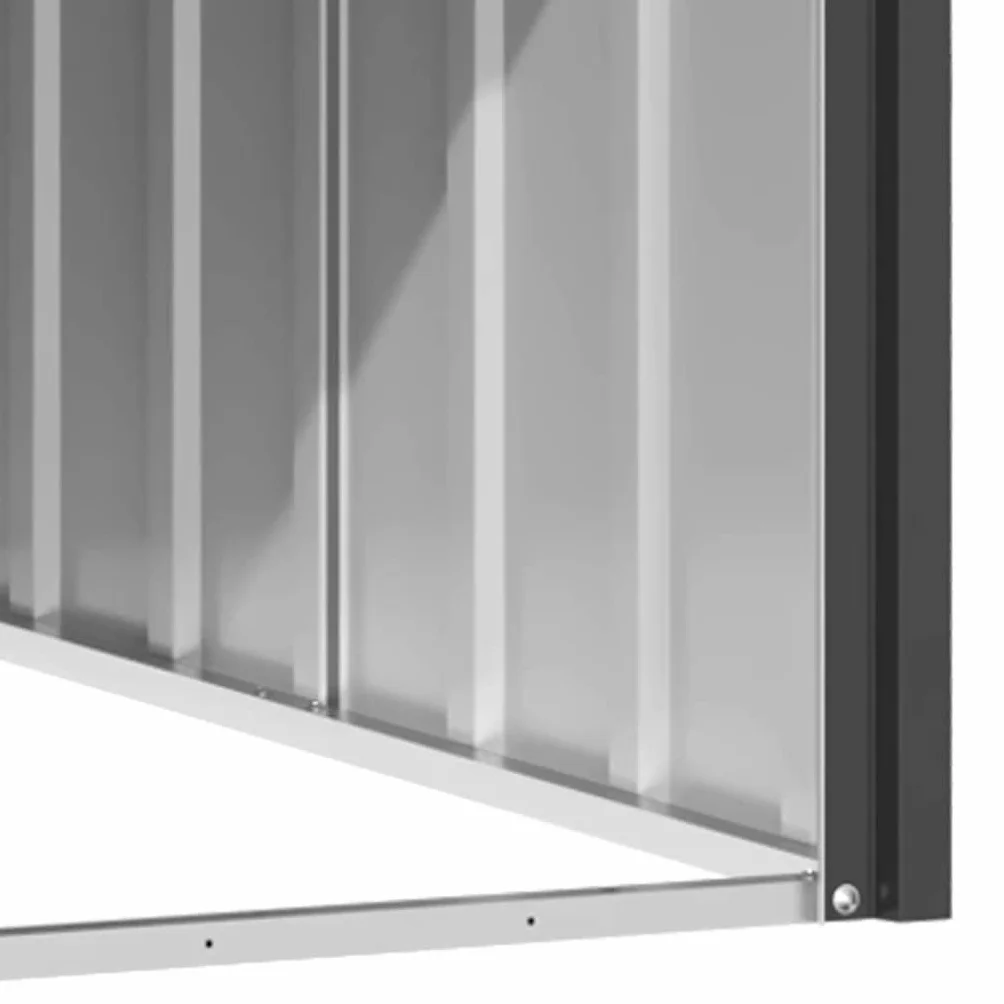 Chenil pour Chien Extérieur Métal Acier Galvanisé Anthracite 116,5x153x81,5 cm