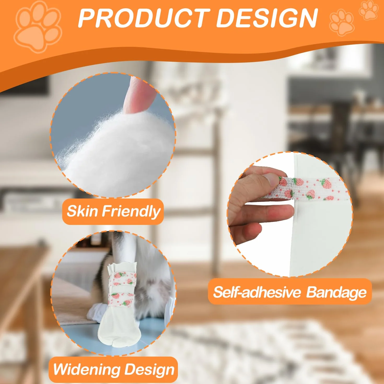 Bottes jetables pour Chien Lot de 20, Bandages Pattes imperméables avec Auto-adhésif (L 17-30 kg)