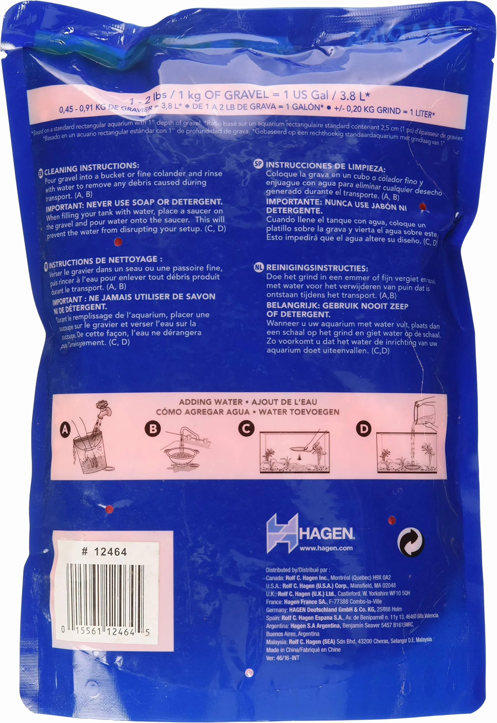 Marina Décoration Gravier pour Aquariophilie Orange 2 kg