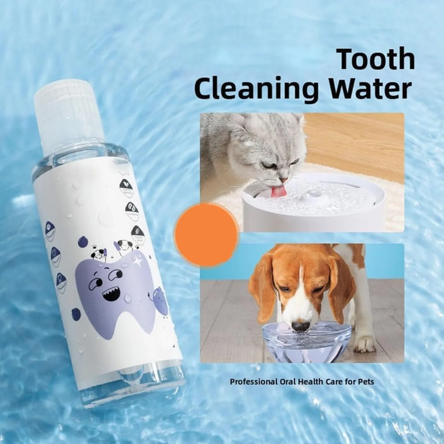 PawBright Dental Plus bain de bouche naturel sans saveur formule naturelle anti-tartre gencives saines haleine fraîche