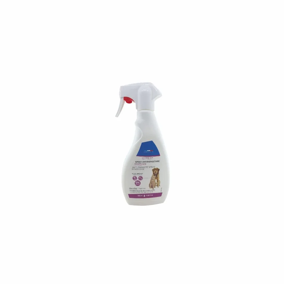 Francodex Spray antiparasitaire diméthicone 500 ML pour Chats et Chiens