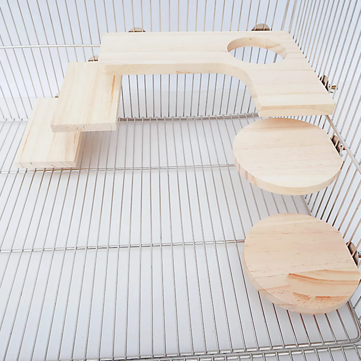 Lot de 5 Planches à Ressort pour Hamster Chinchilla Plate-Forme pour Écureuil Oiseau écureui Planeur de Sucre Planche de Support en Bois pour Petits Animaux(L)