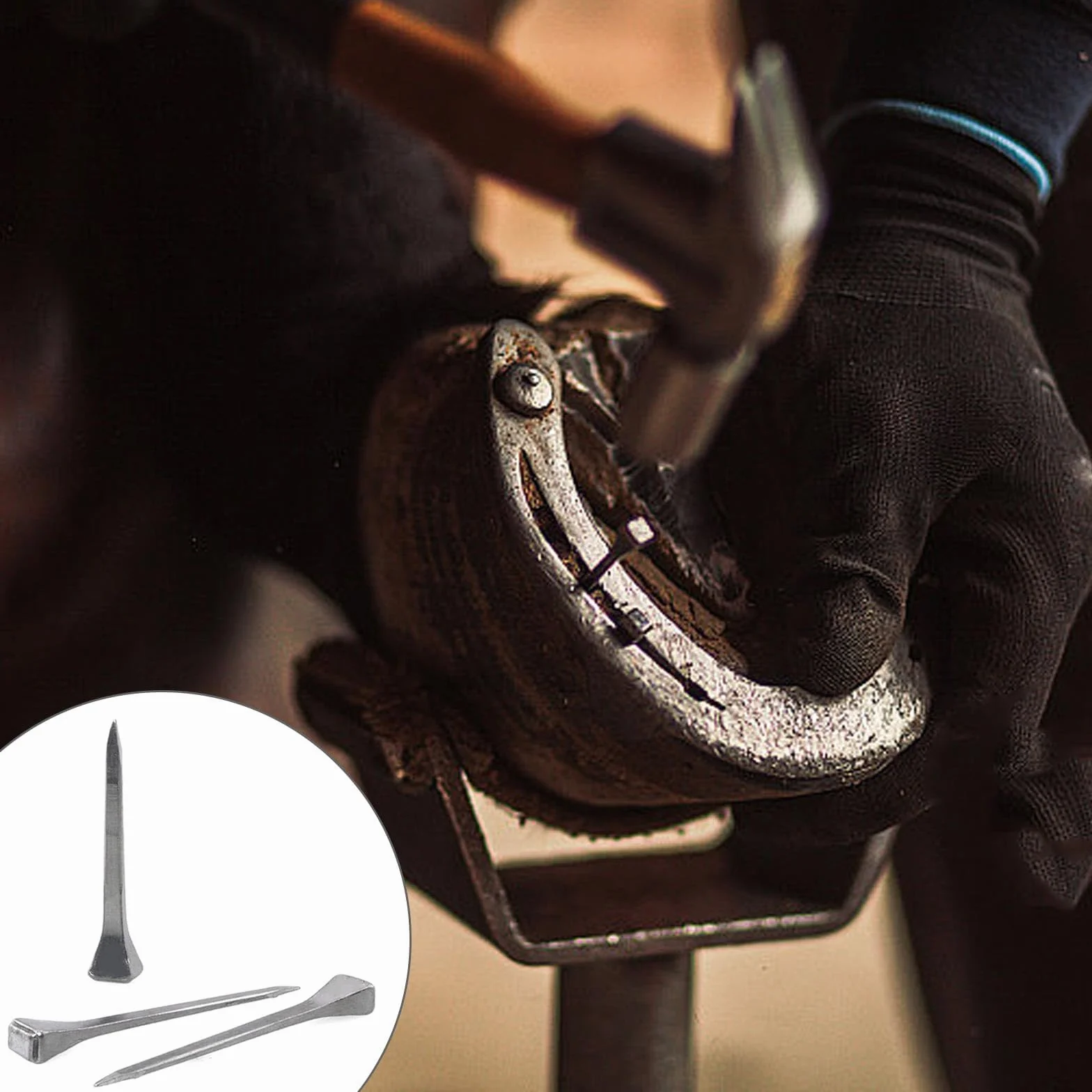 Clous Fer à Cheval 54 mm Acier Carbone 40 Pièces
