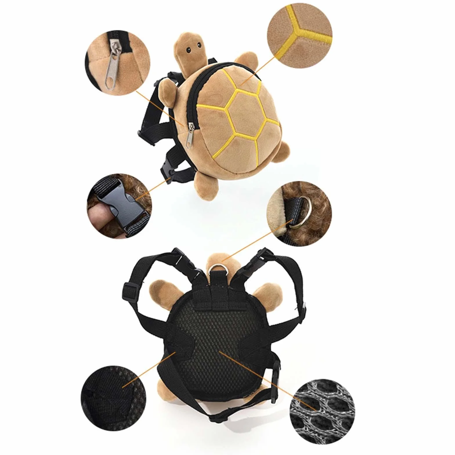 Rockible Sac à Dos pour Chien Harnais de Selle réglable Jaune Clair