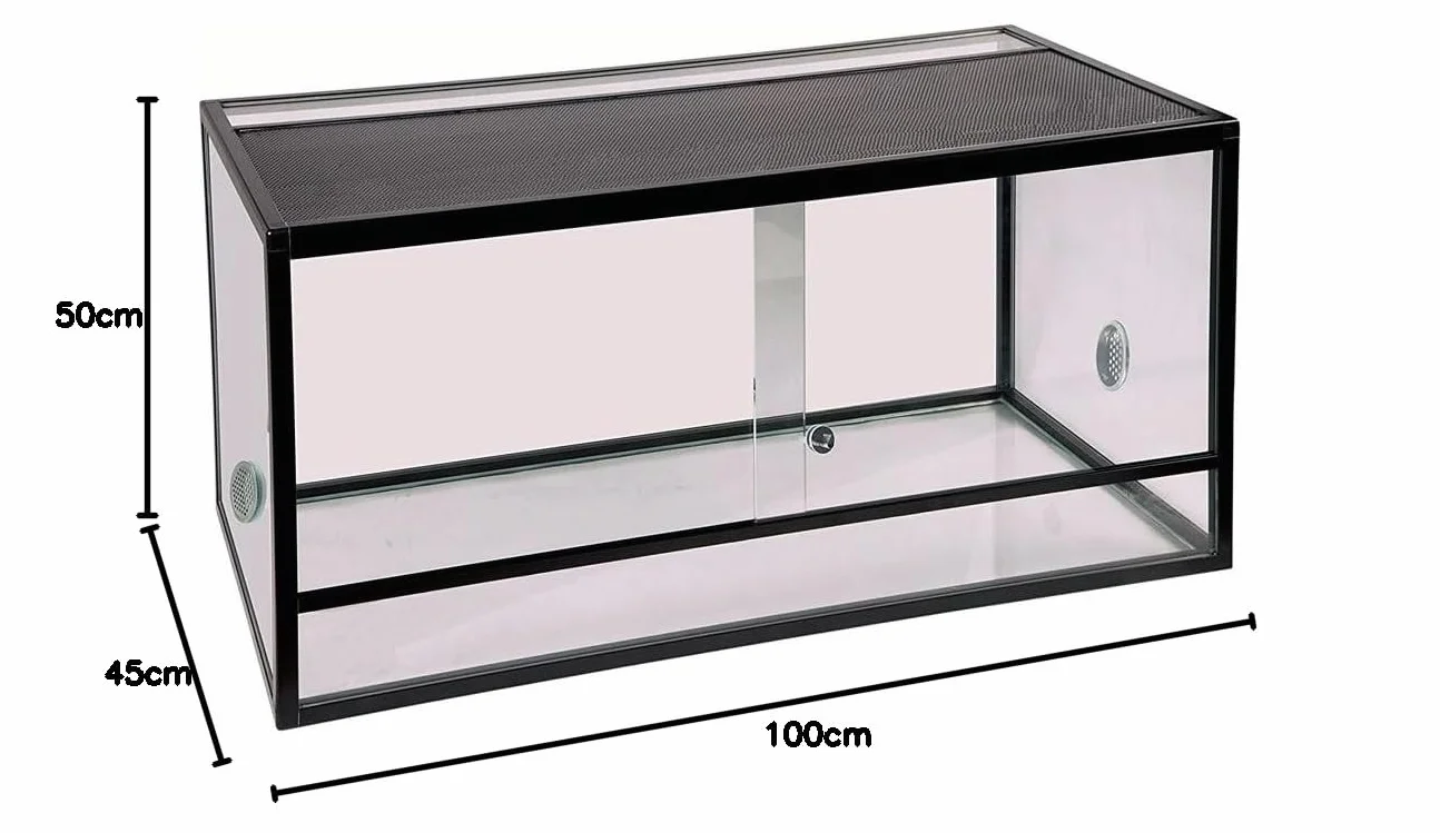 Reptiles Planet Terrarium Aluminium Elegance Noir 100 x 45 x 50 cm