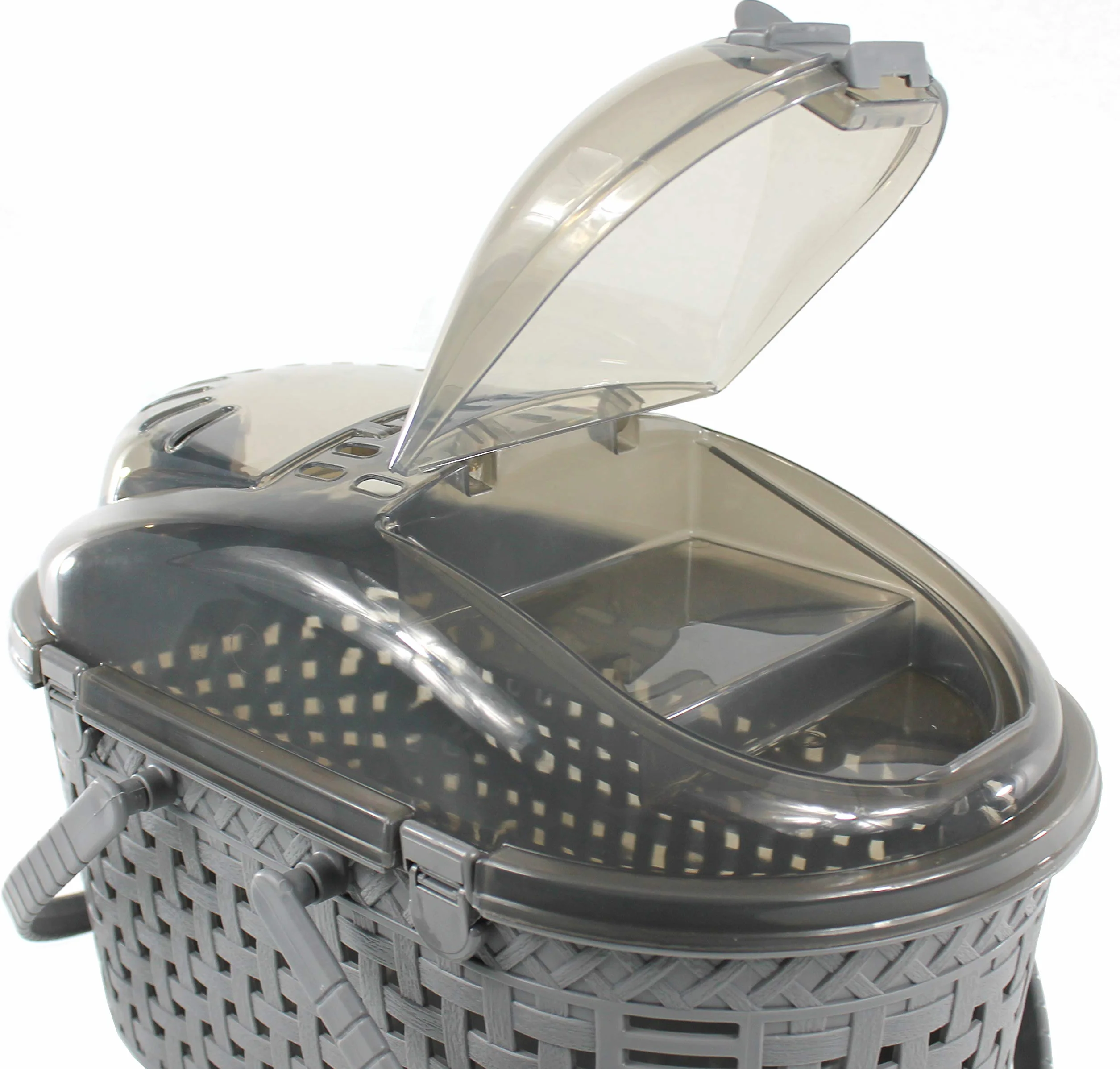 Iris Ohyama MPC-450 Cage de Transport Plastique pour Chat Chien L45 x P29 x H28.5 cm Gris