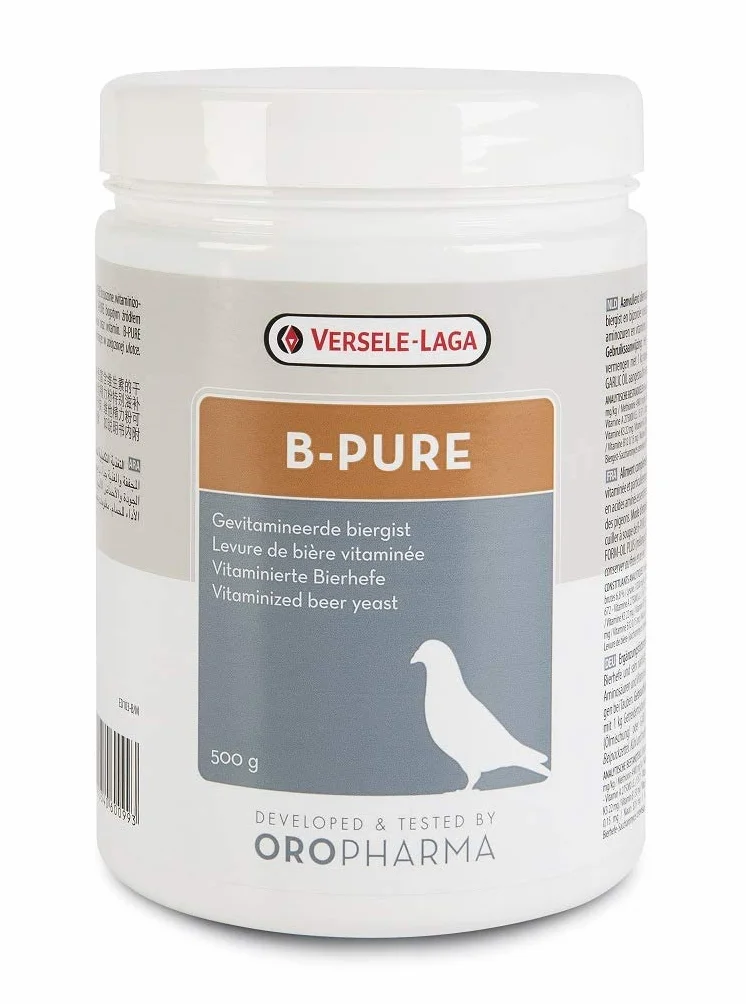 Versele-Laga B-Pure 500 g Complément Alimentaire pour Pigeons Levure de bière vitaminée Riche en acides aminés Essentiels et en Vitamine B