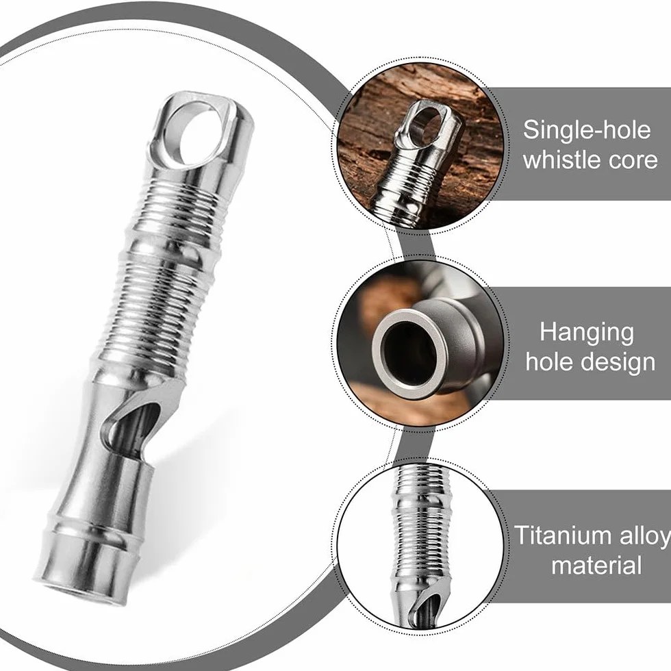 Sifflet pour Chien DONGKER en Titane 120 DB avec Fermoir de Suspension