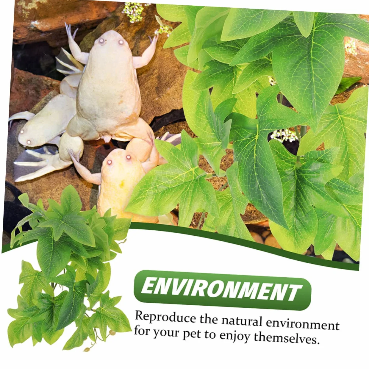Plantes Suspendues Artificielles pour Terrarium Reptile 22X27X13Cm DéCor LéZards avec Ventouses Facile À Nettoyer Et RéSistant pour Habitat Reptiles