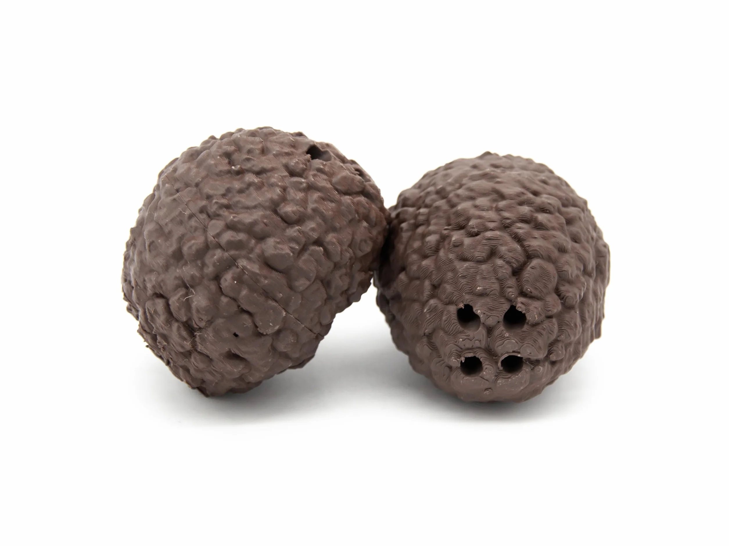 Lot de 2 faux truffes pour dressage chien – Fermeture à baïonnette, récipient huile truffe, lavable réutilisable, marron foncé