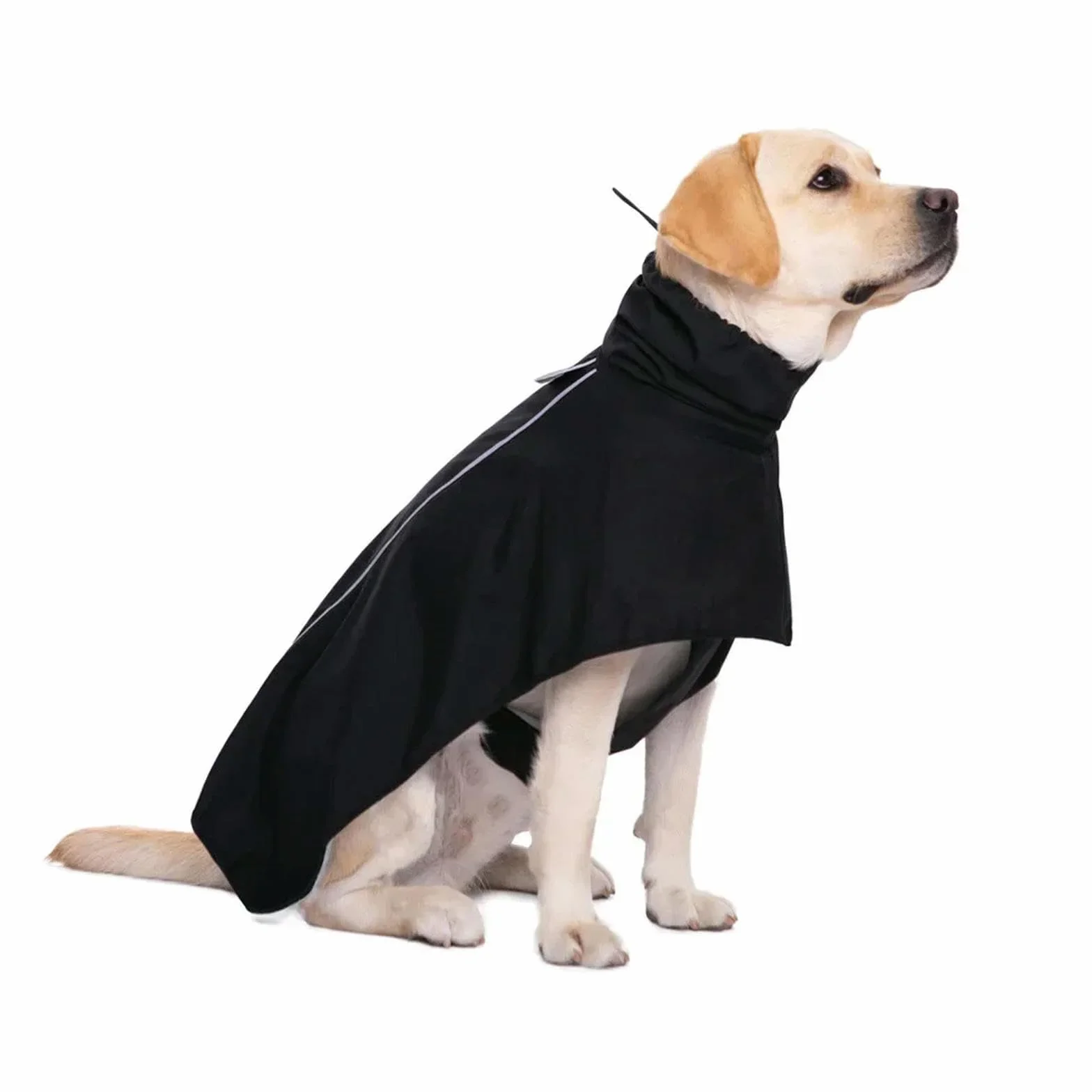 ImperméAble pour Chien Imperméable pour Chien Poncho De Pluie À Capuche Veste De Pluie Réfléchissante pour Chien Vêtements À Col Haut pour Chiens De Taille Moyenne Et Grande-noir-6xl