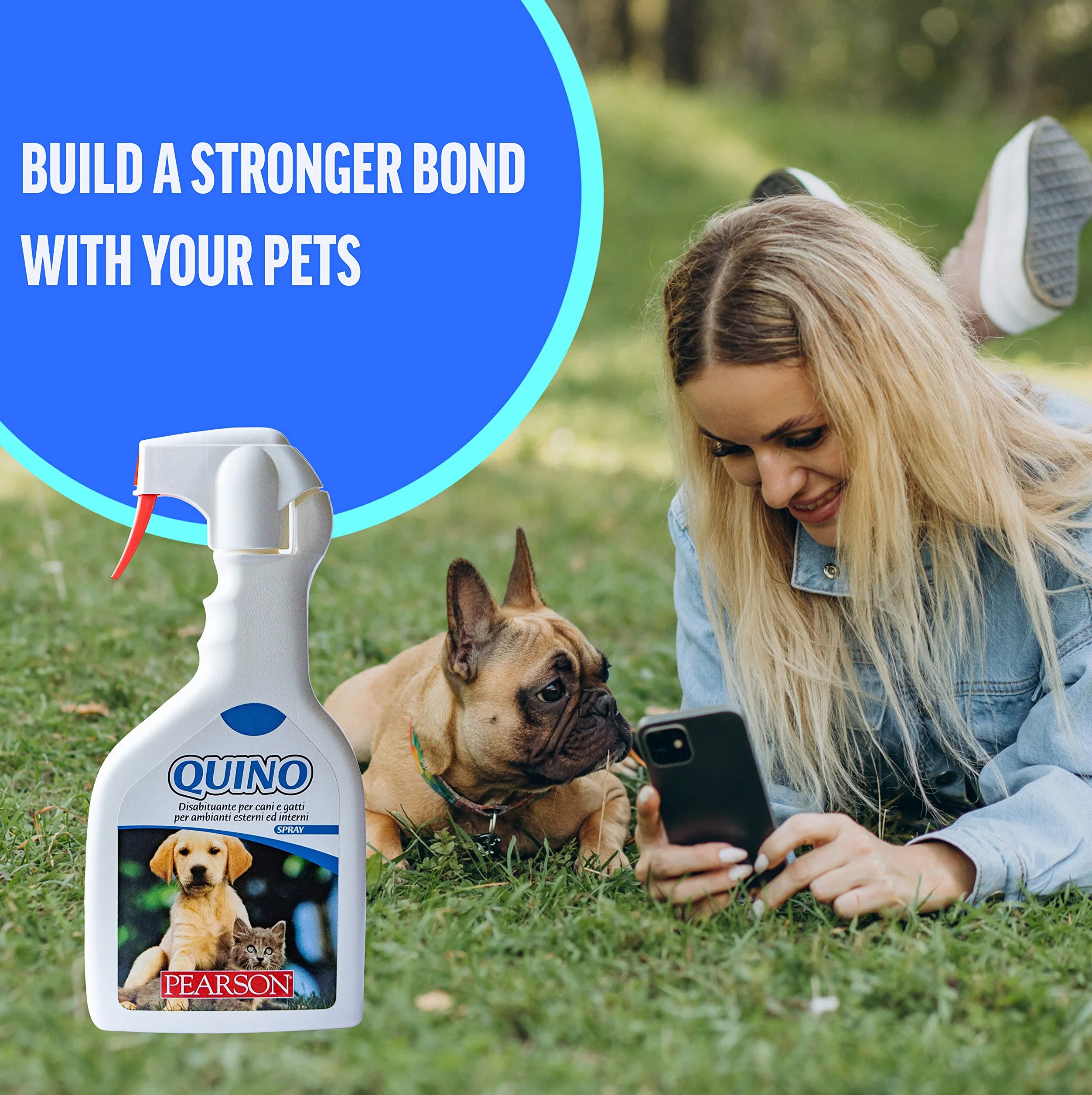 PEARSON Repulsif Chat Exterieur et Intérieur 700ML, Anti Urine Chat Chien, Spray Dissuasif Made in Italy
