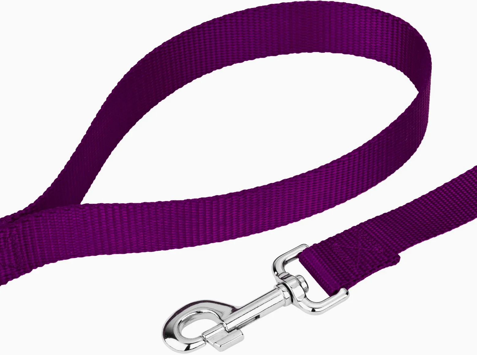 Country Brook Petz - Laisse en nylon pour chien - Robuste, durable, style traditionnel avec mousqueton facile à utiliser - Plus de 25 couleurs (2,5 cm de large, 1,8 m, violet)