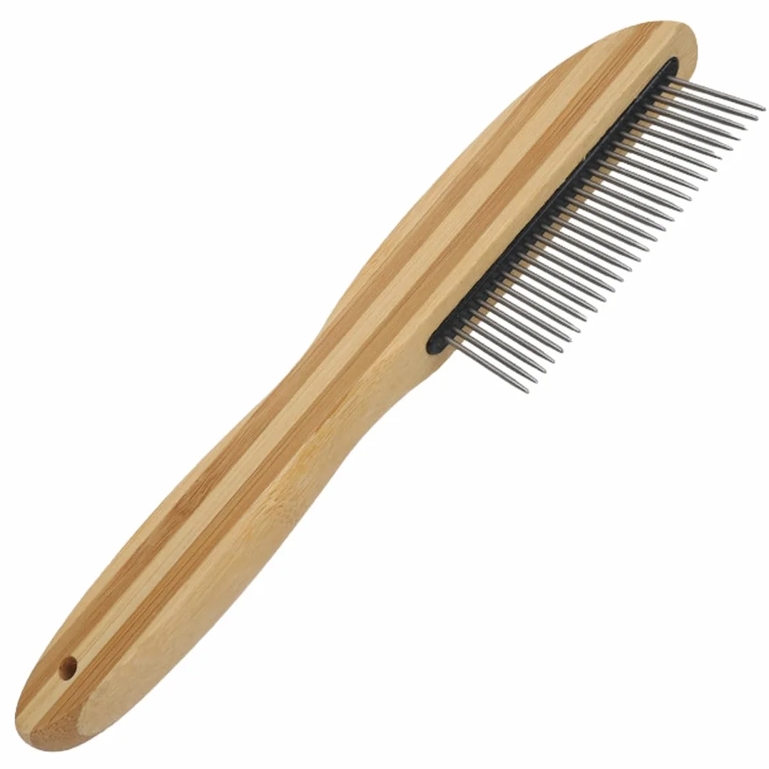 Peigne Antipelliculaire à Dents Extra Fines avec Pique en Métal pour Enfants Adultes Chien Chat