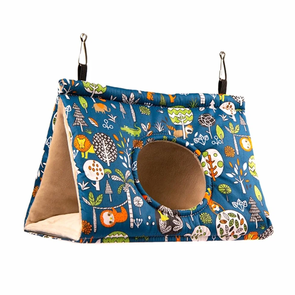 DONGKER Cage de Couchage Nid Perruches en Peluche avec Boucle de Suspension