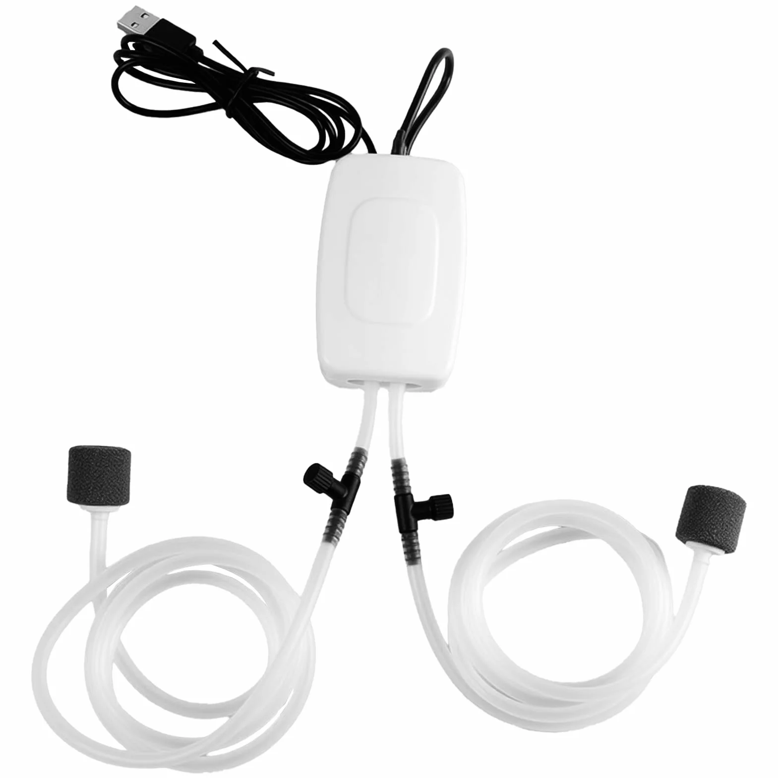 Pompe à air USB Double Pierre à air Mini Pompe à oxygène 1 W Portable pour Aquarium