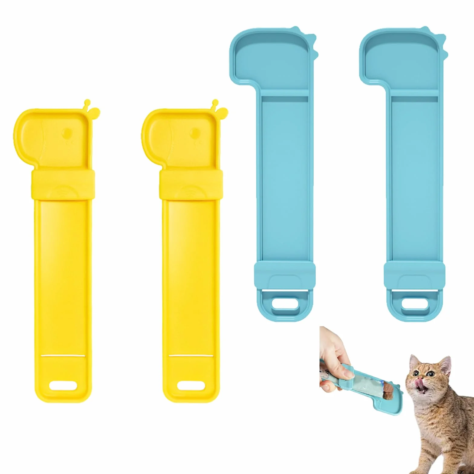 Cuillère à Presser pour Chat, Cuillère à Lécher Chaton, Mangeoire pour Chats Happy Spoon