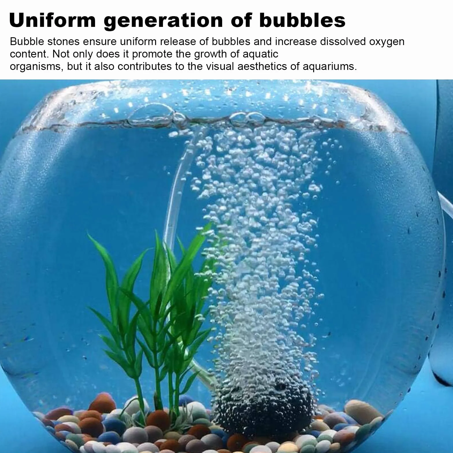 Diffuseur Air Aquarium 8 Pièces, Diamètre 4 cm, Pierre à Bulles Oxygène Gris